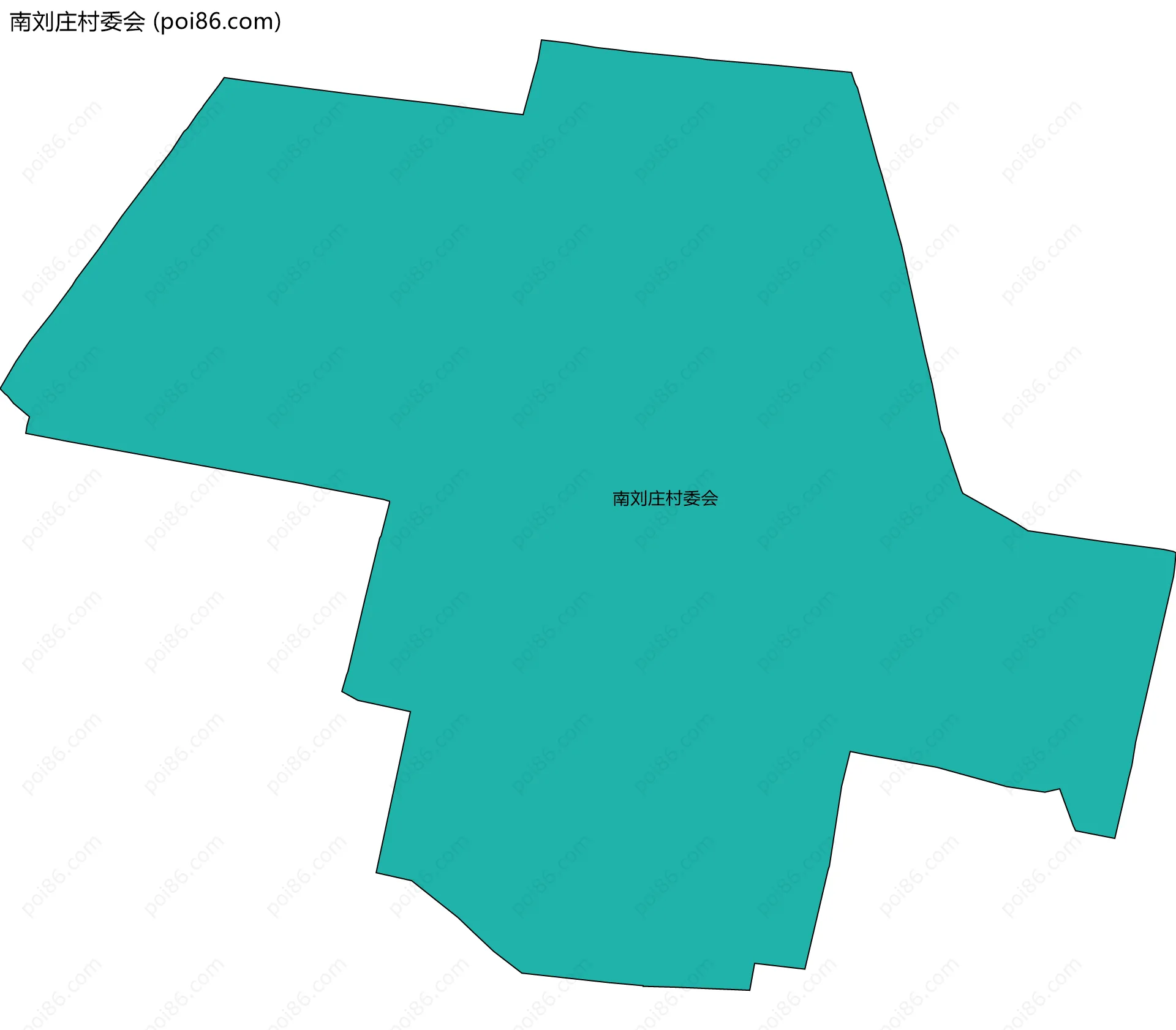 南刘庄村委会边界地图