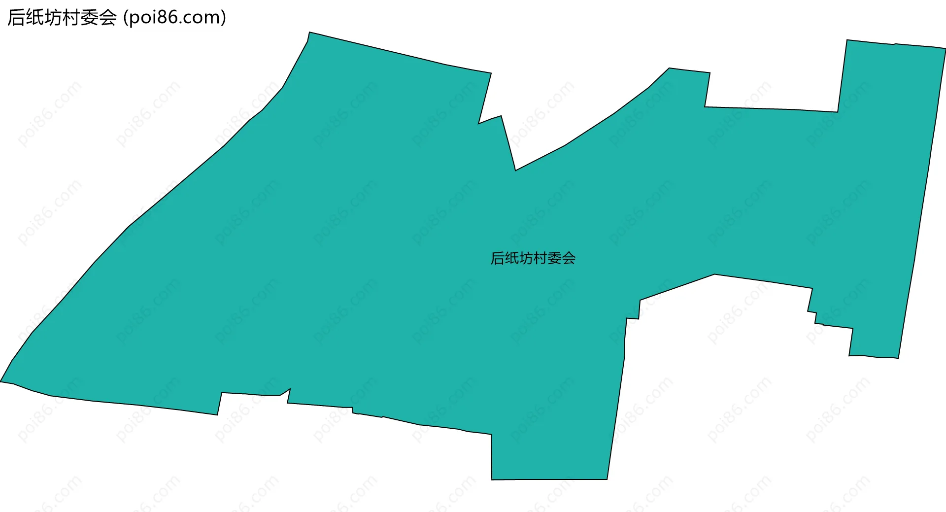 后纸坊村委会边界地图