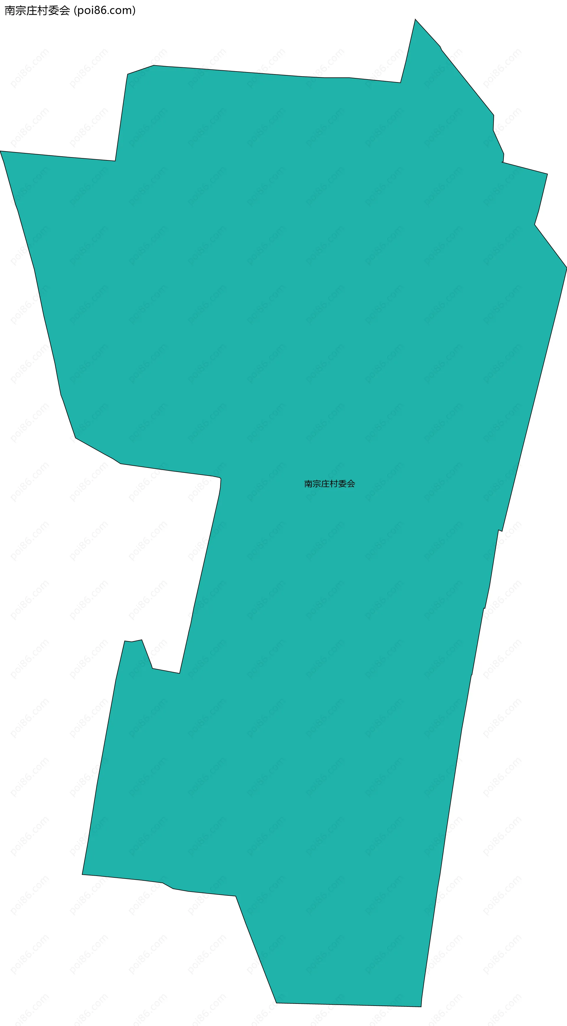 南宗庄村委会边界地图