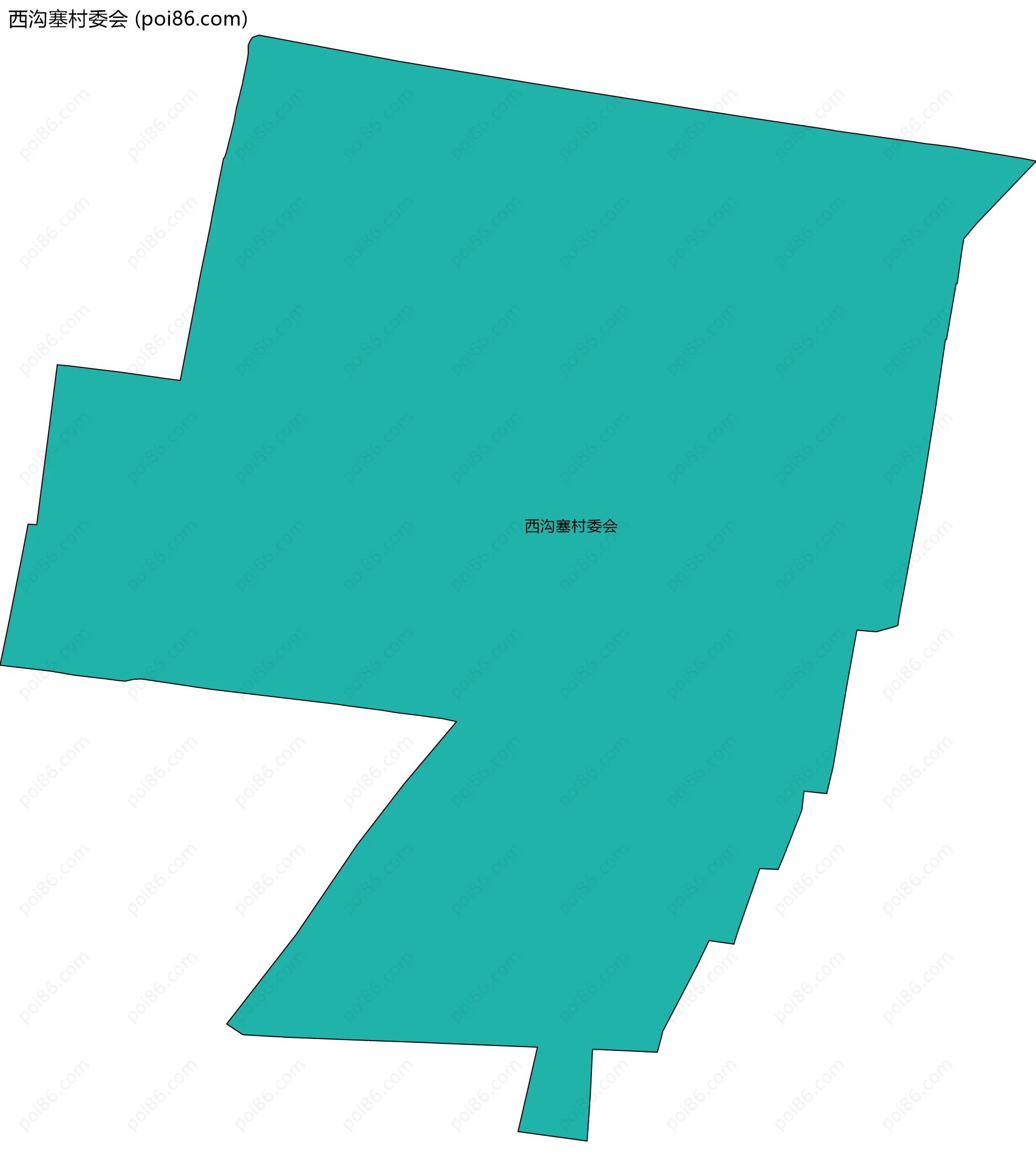 西沟塞村委会边界地图