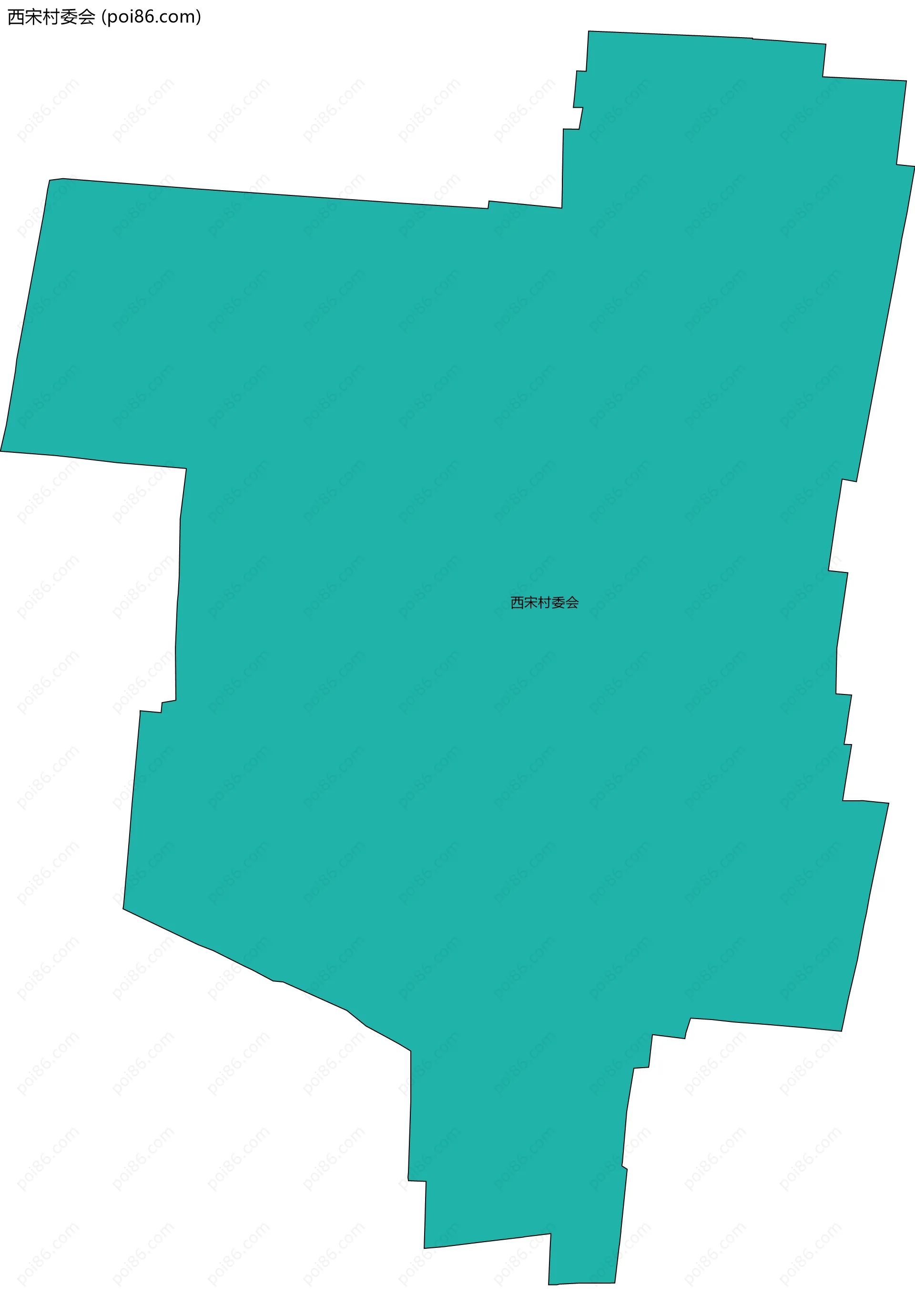 西宋村委会边界地图