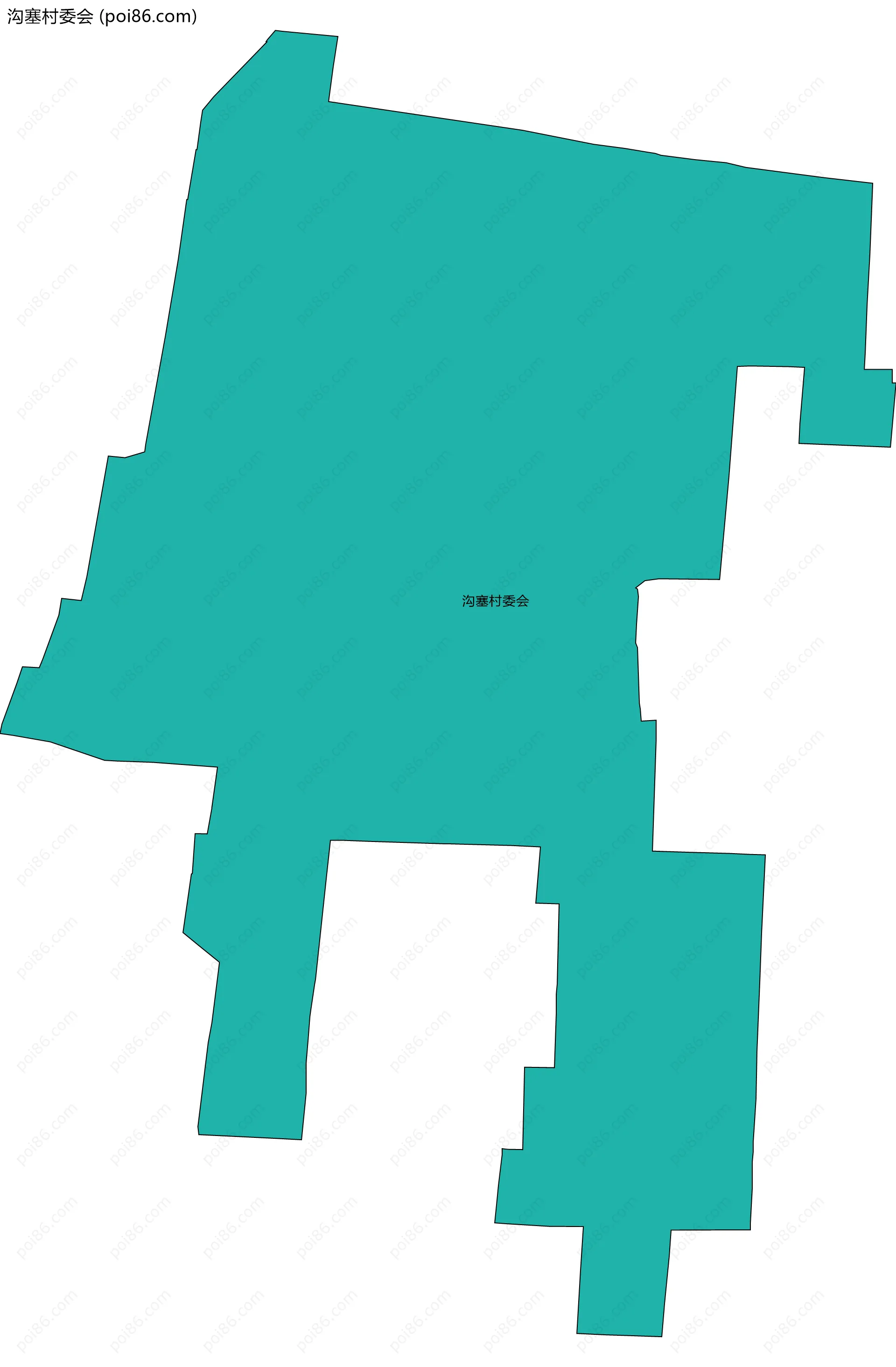 沟塞村委会边界地图