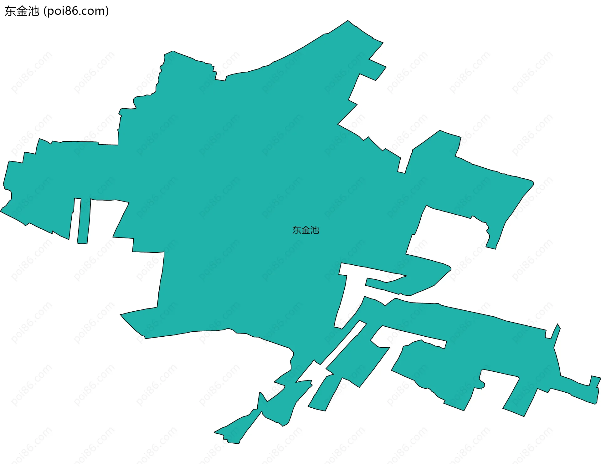 东金池边界地图