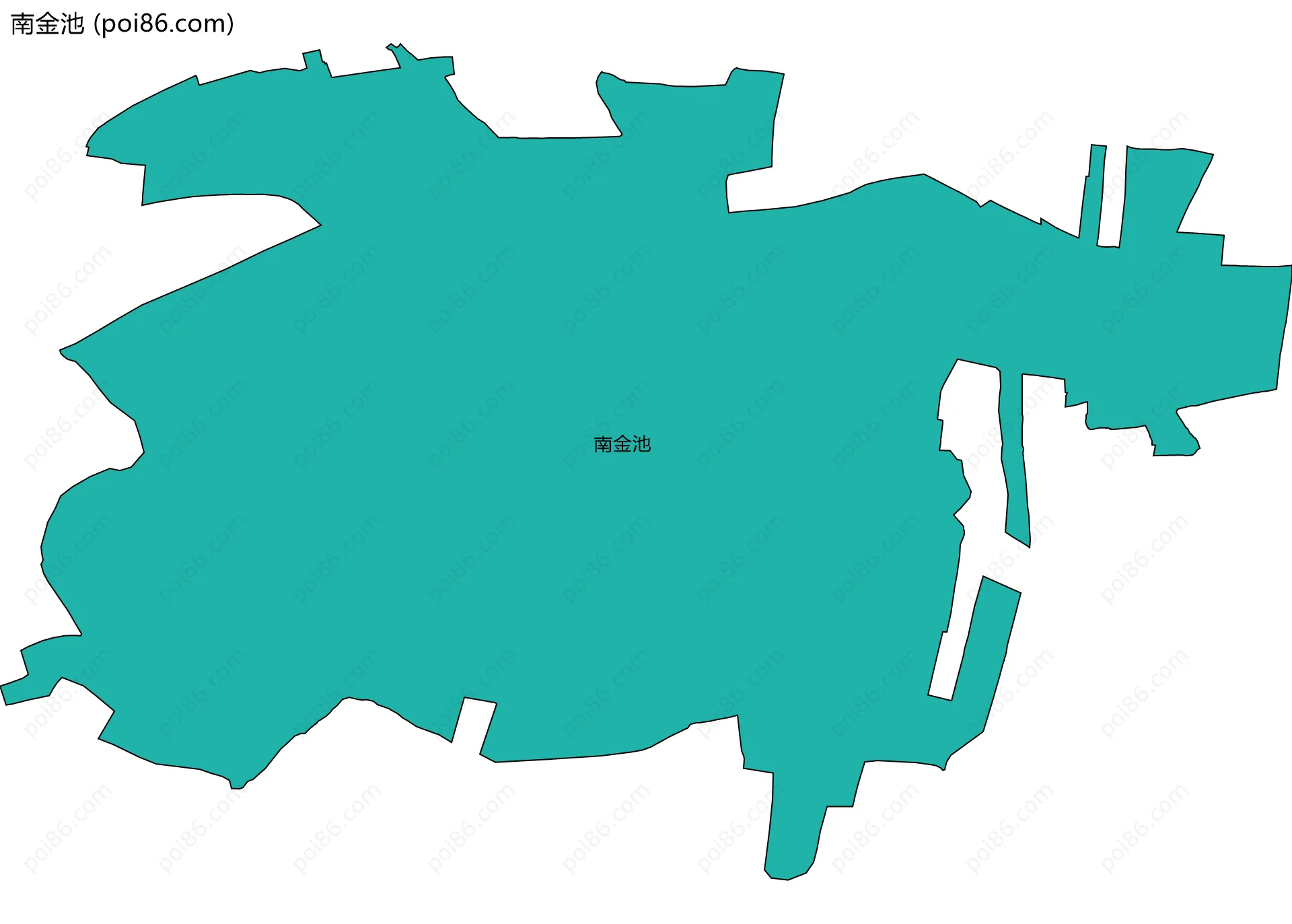 南金池边界地图