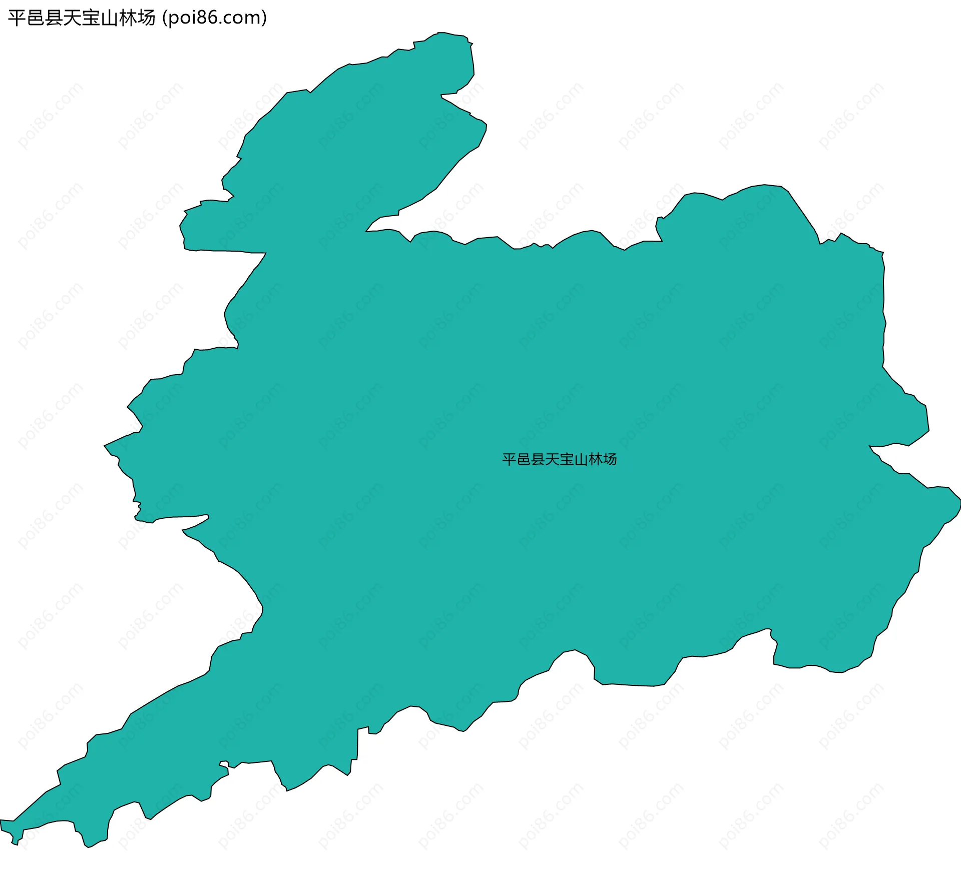 平邑县天宝山林场边界地图