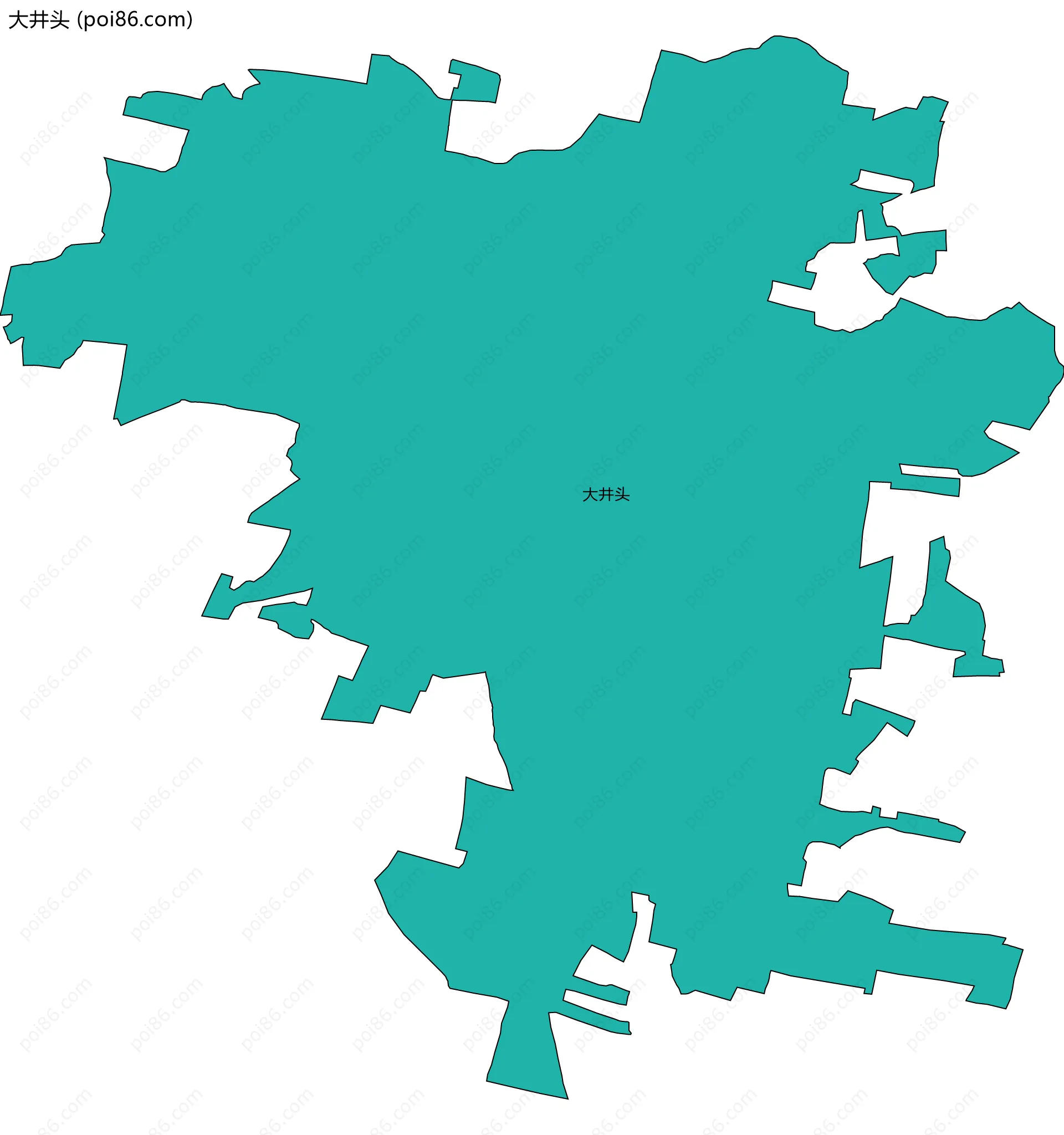 大井头边界地图