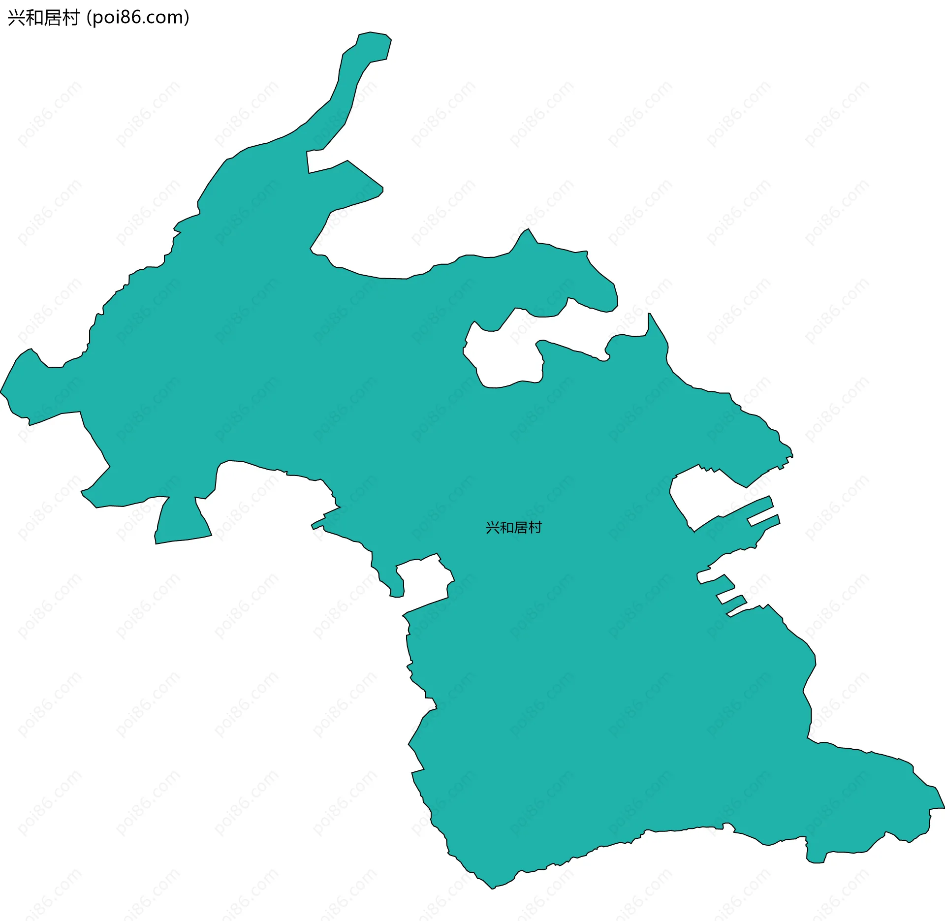 兴和居村边界地图