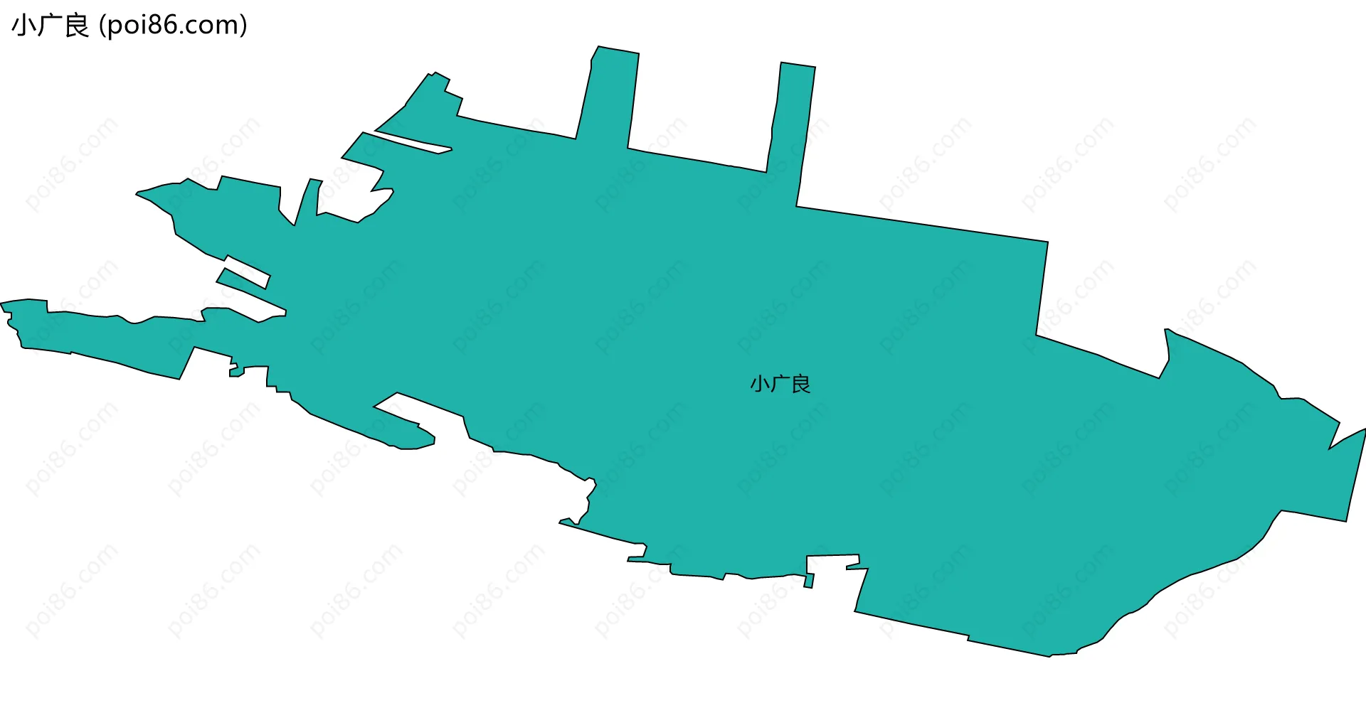 小广良边界地图