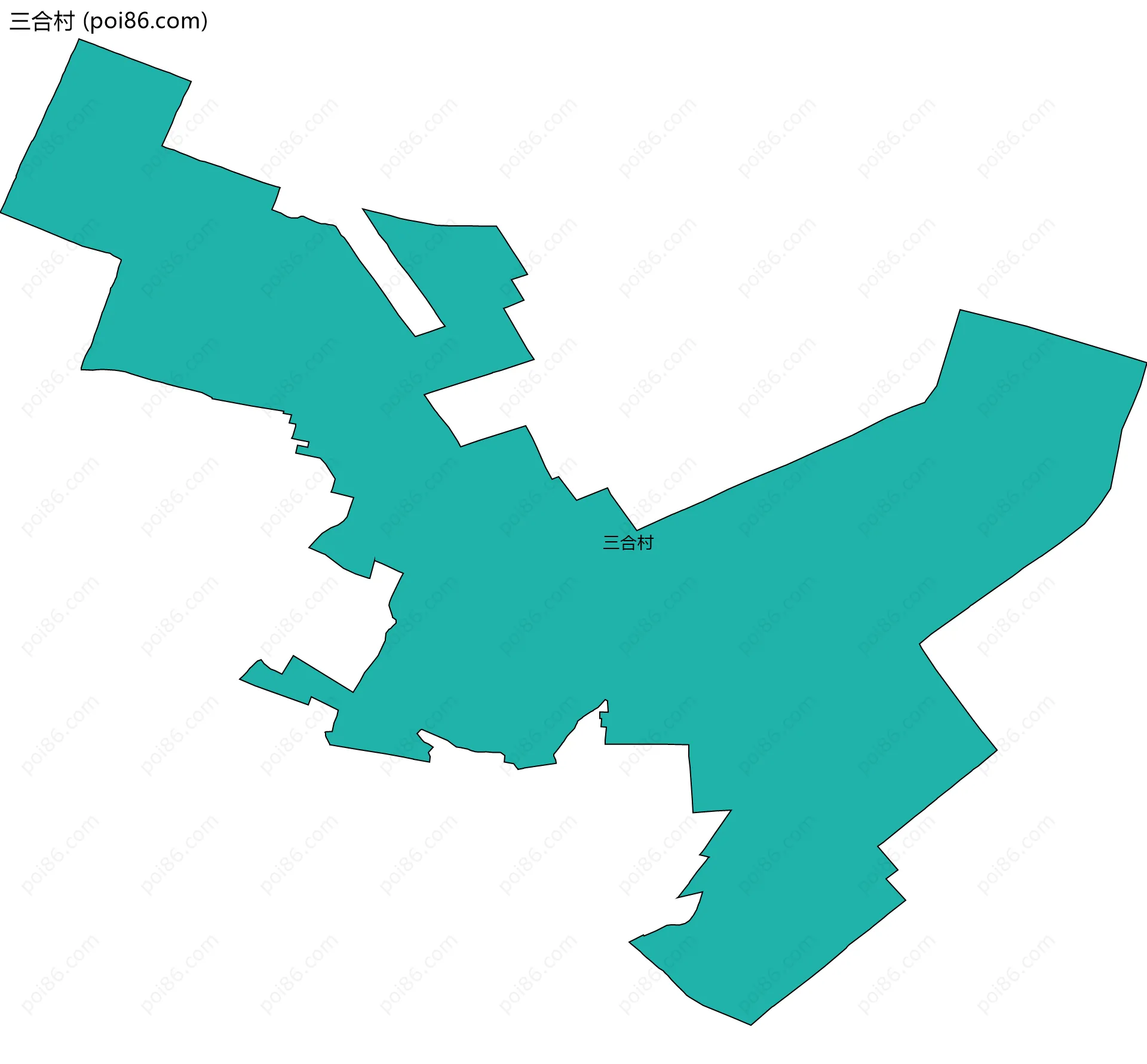 三合村边界地图