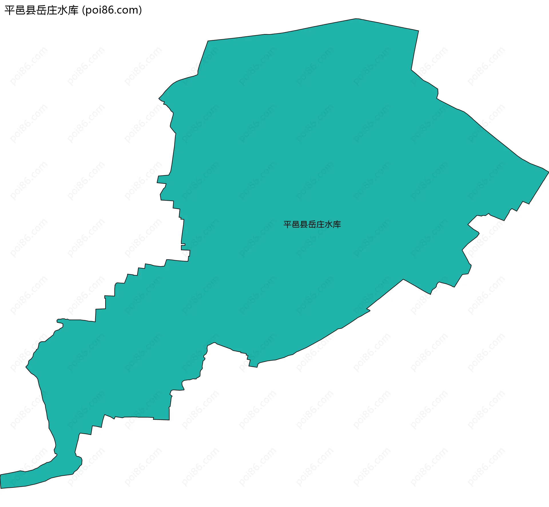 平邑县岳庄水库边界地图