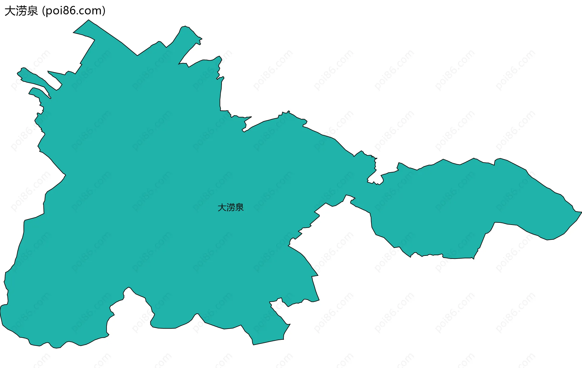 大涝泉边界地图