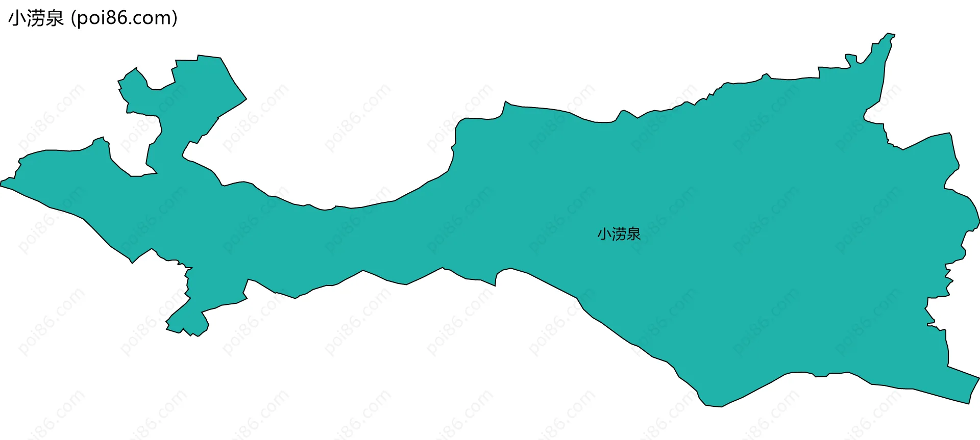 小涝泉边界地图