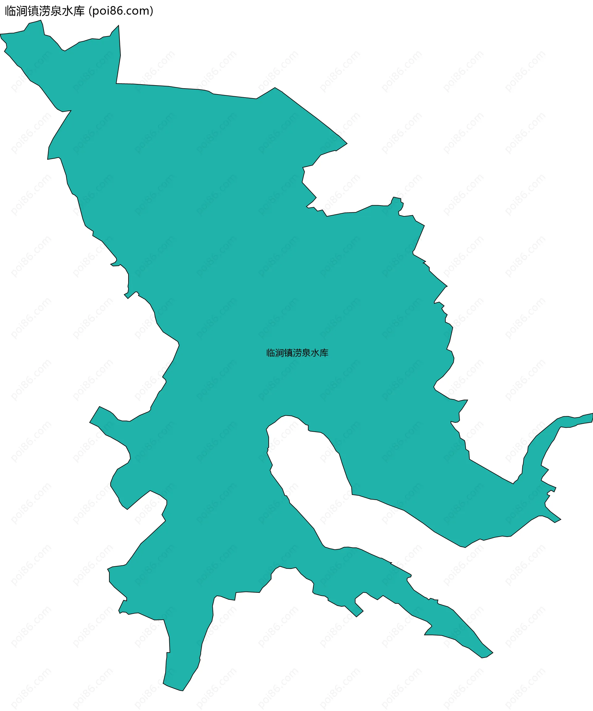临涧镇涝泉水库边界地图