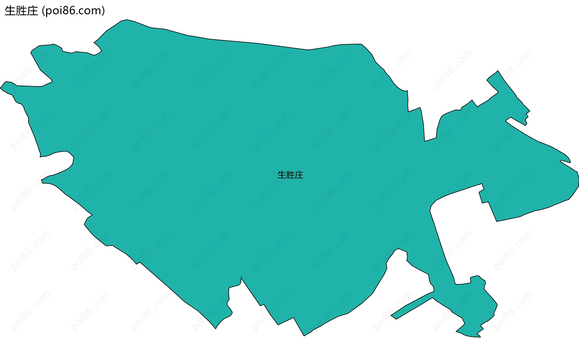 生胜庄边界地图