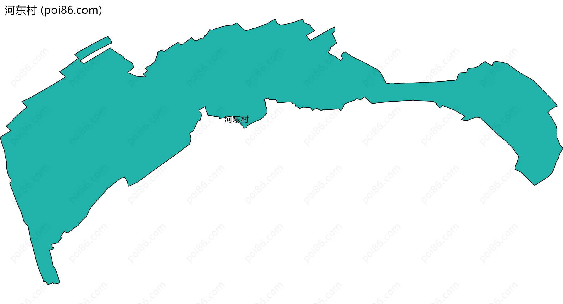 河东村边界地图
