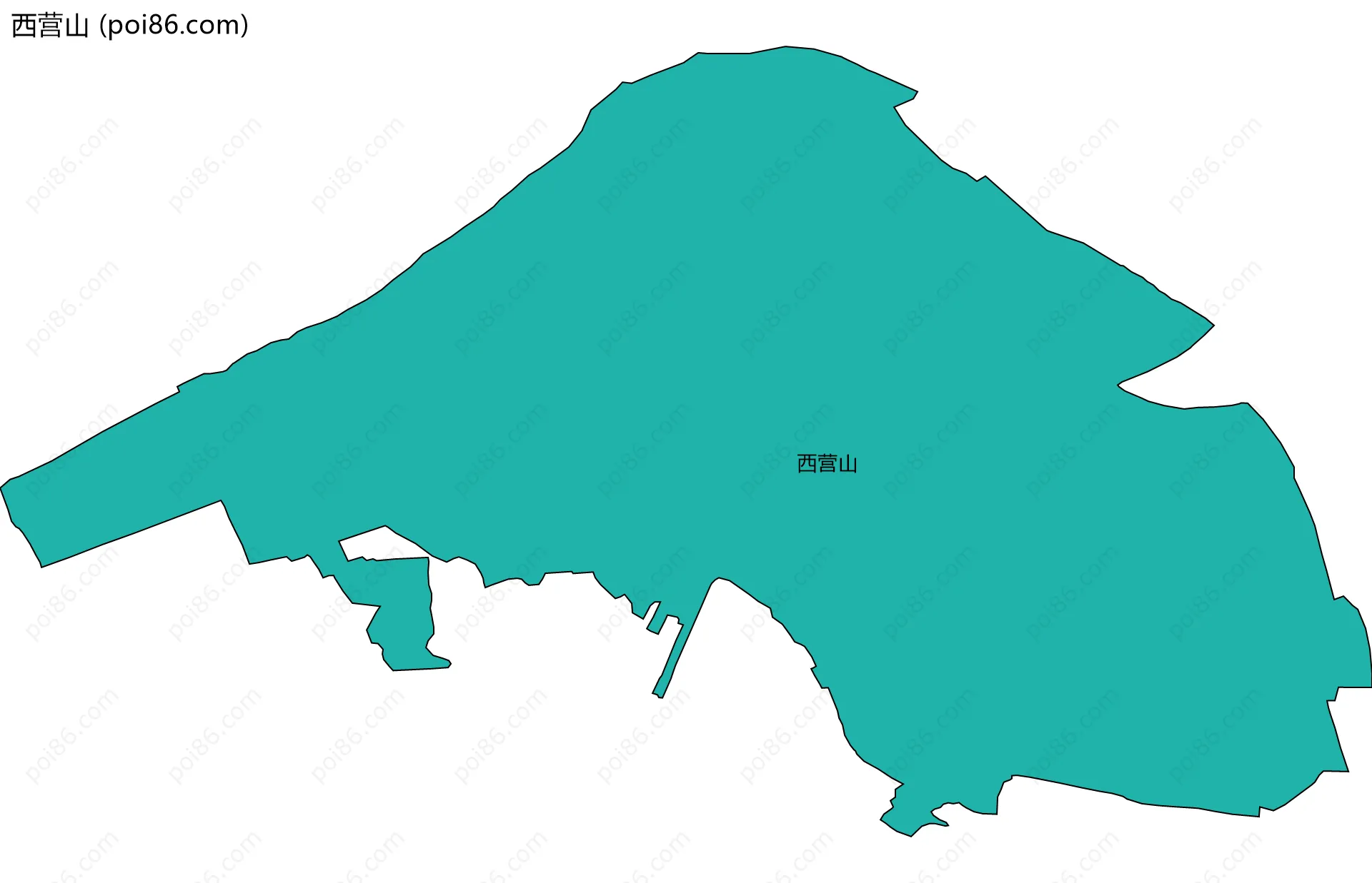 西营山边界地图
