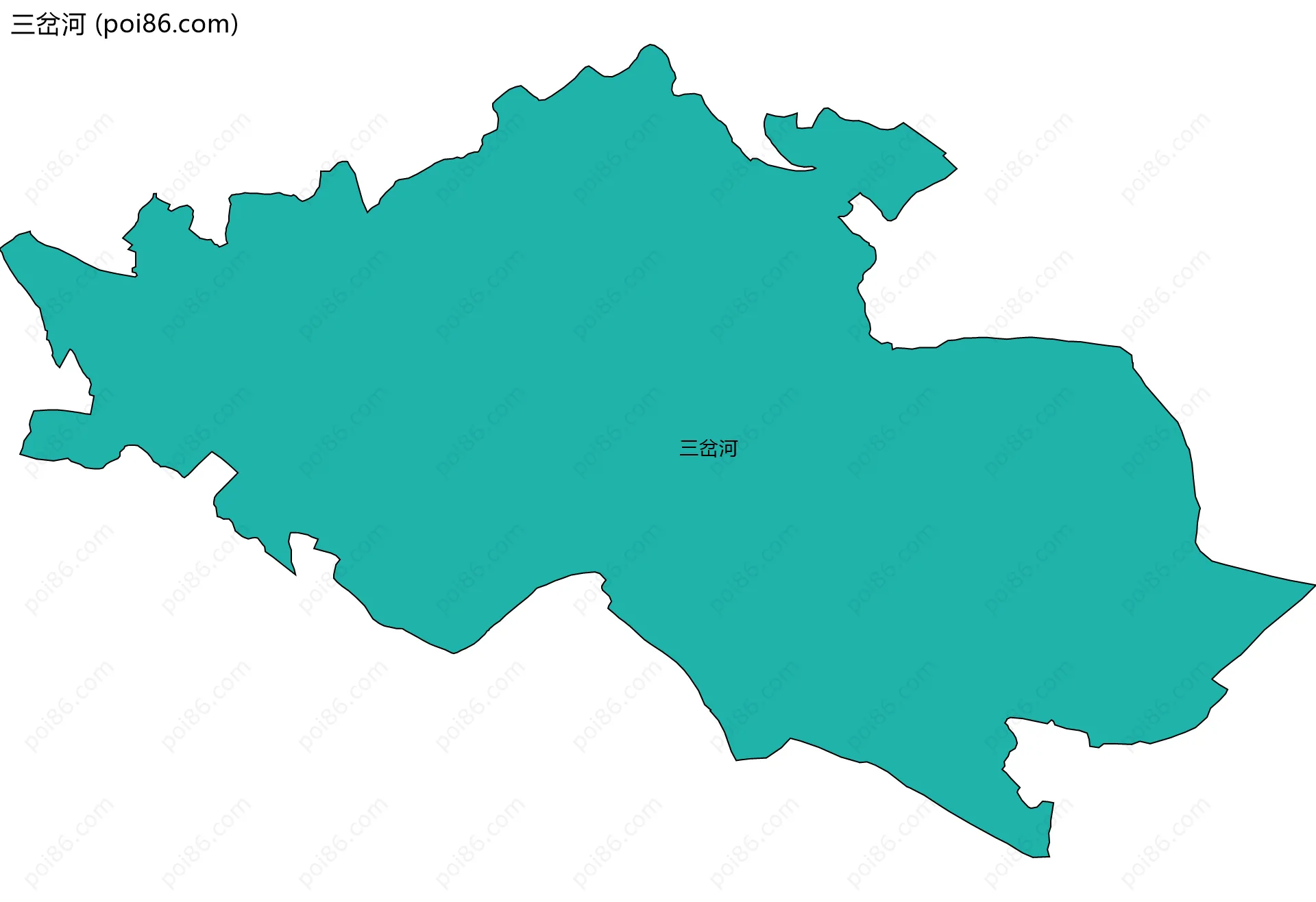 三岔河边界地图