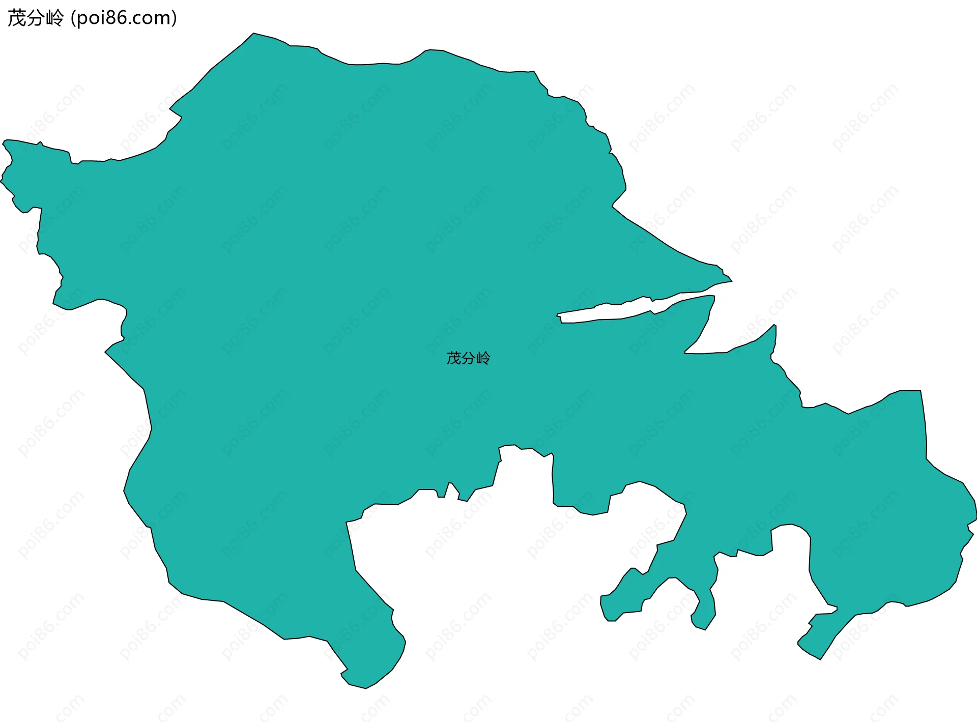 茂分岭边界地图