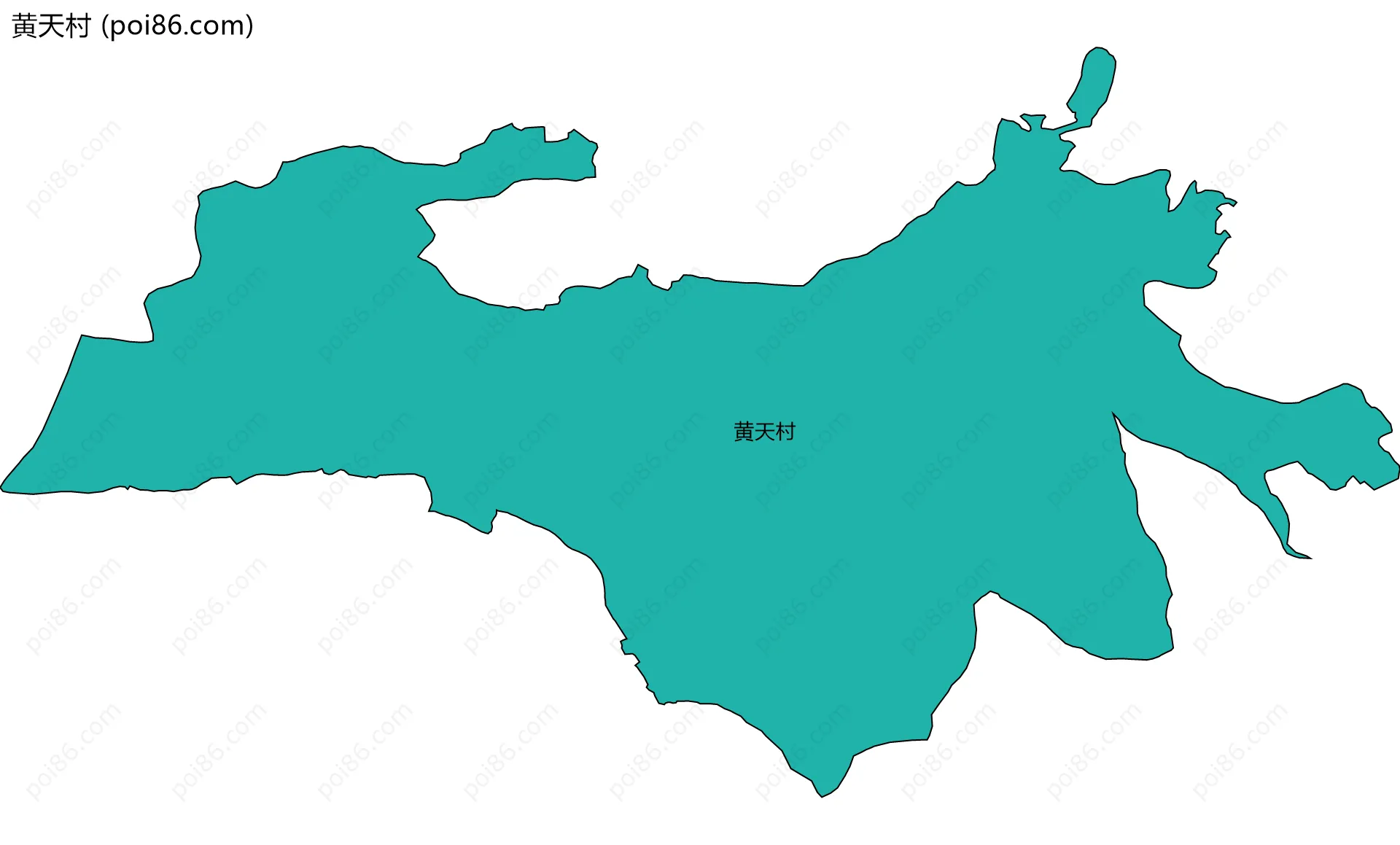 黄天村边界地图