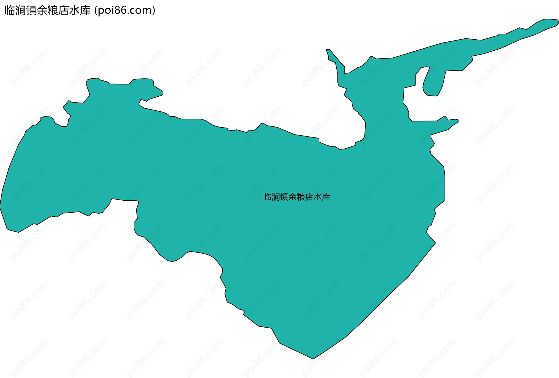 临涧镇余粮店水库边界地图