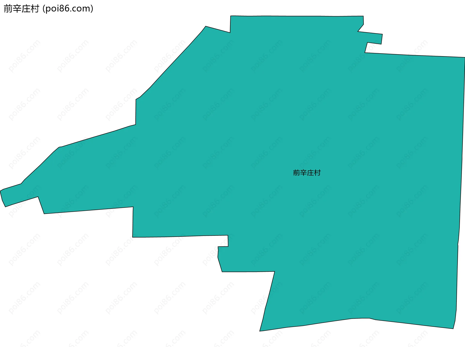 前辛庄村边界地图