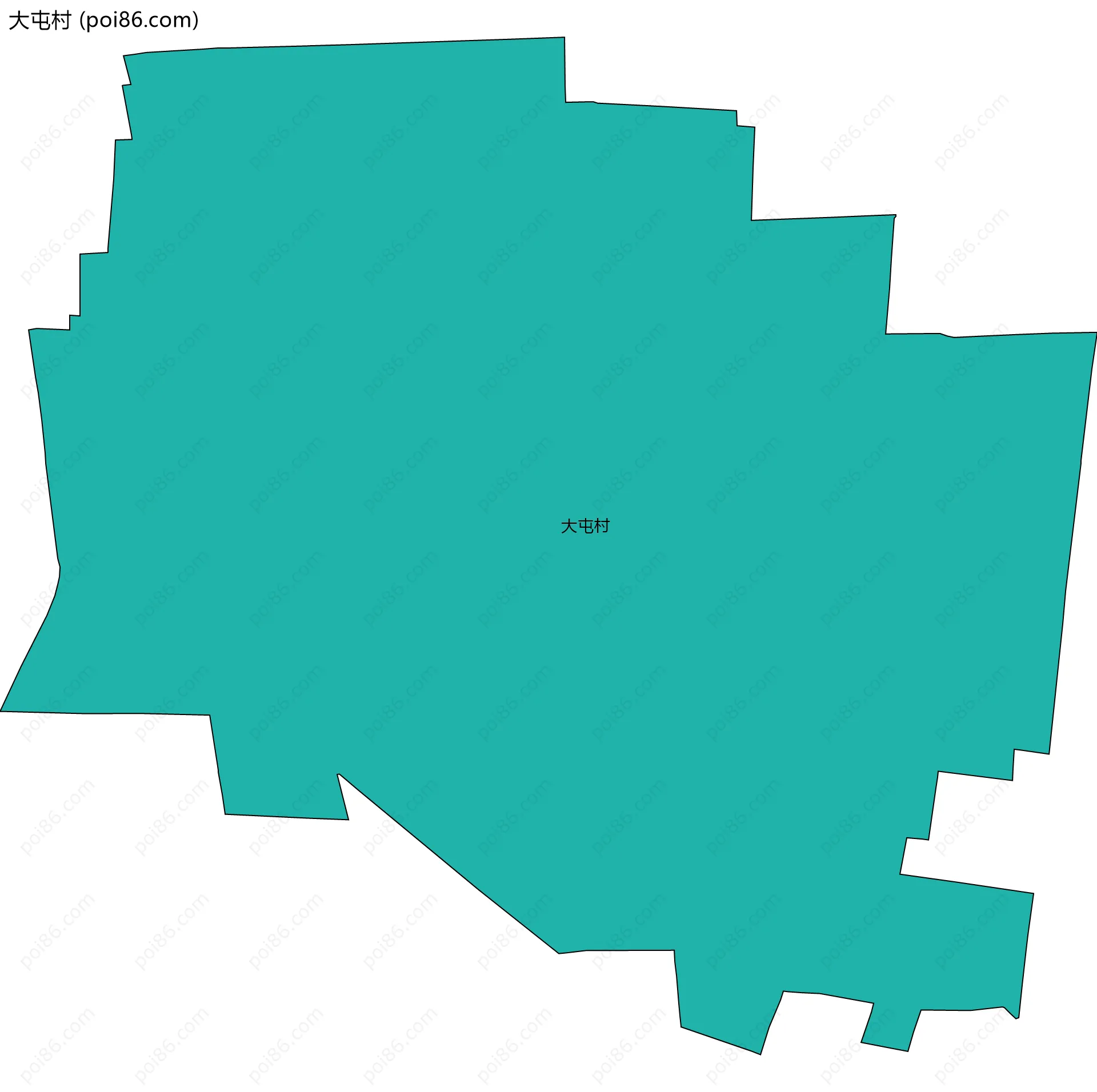 大屯村边界地图