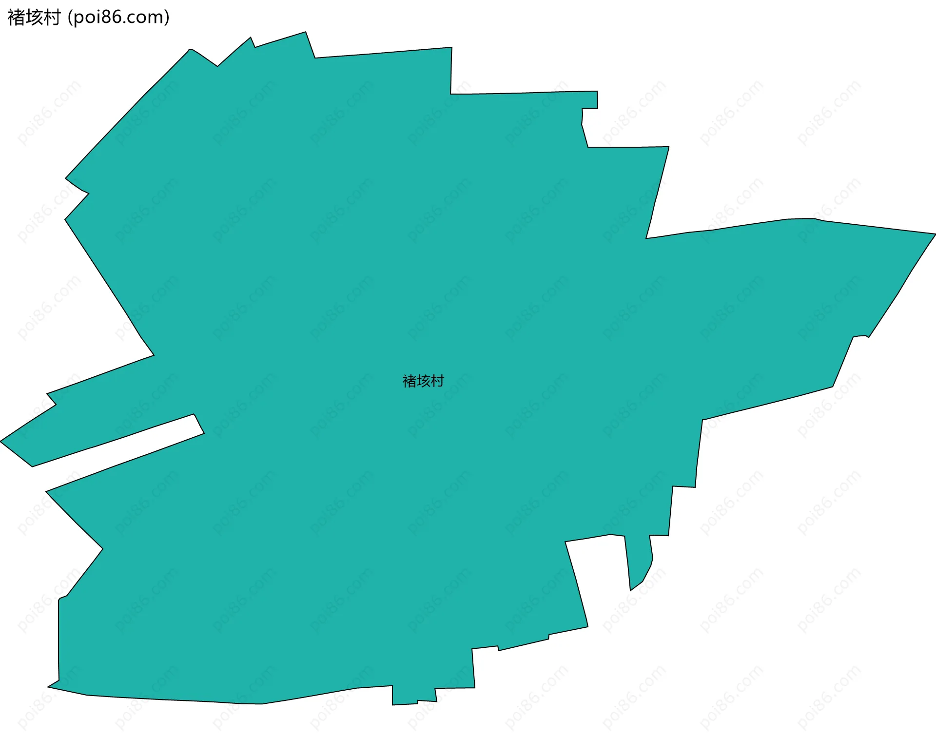 褚垓村边界地图