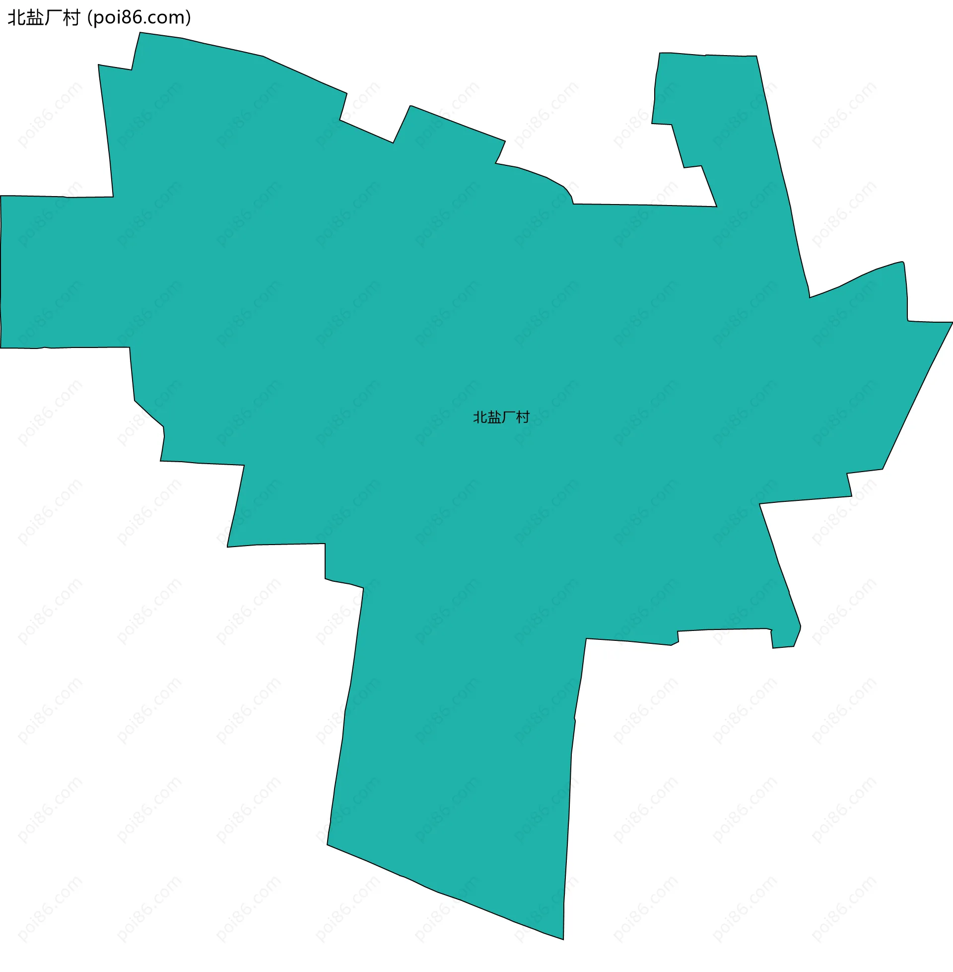 北盐厂村边界地图