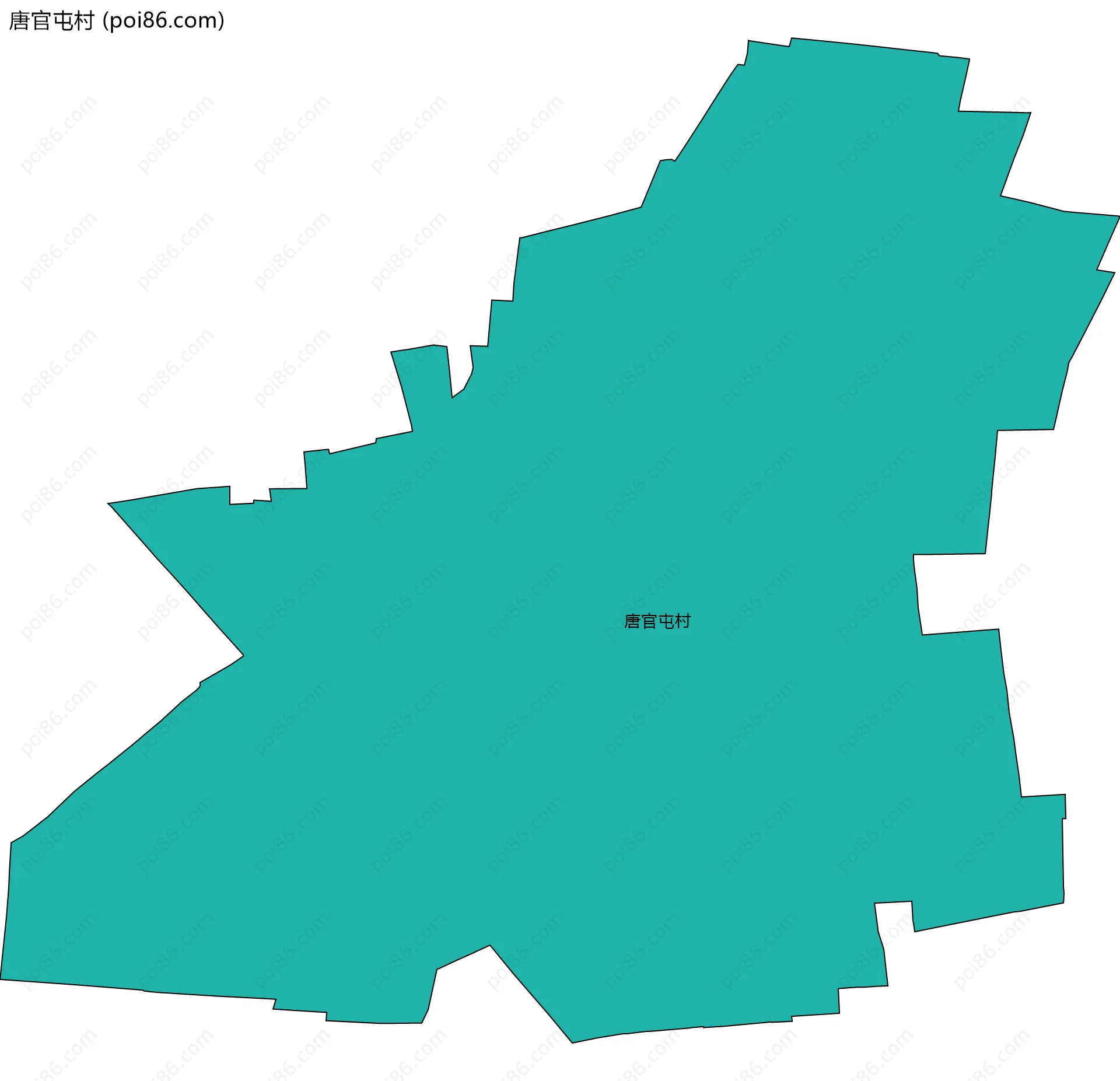 唐官屯村边界地图