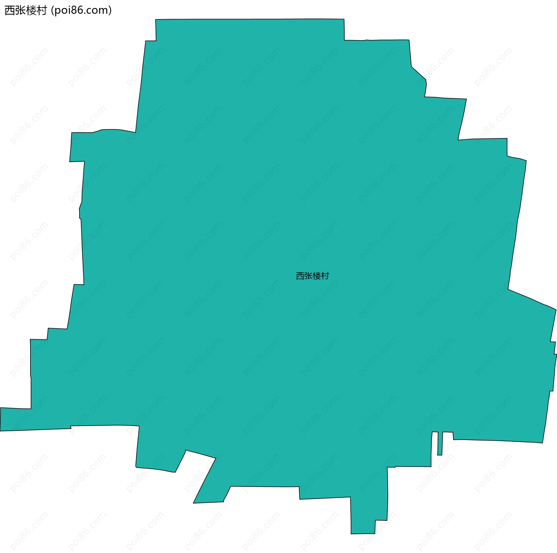 西张楼村边界地图