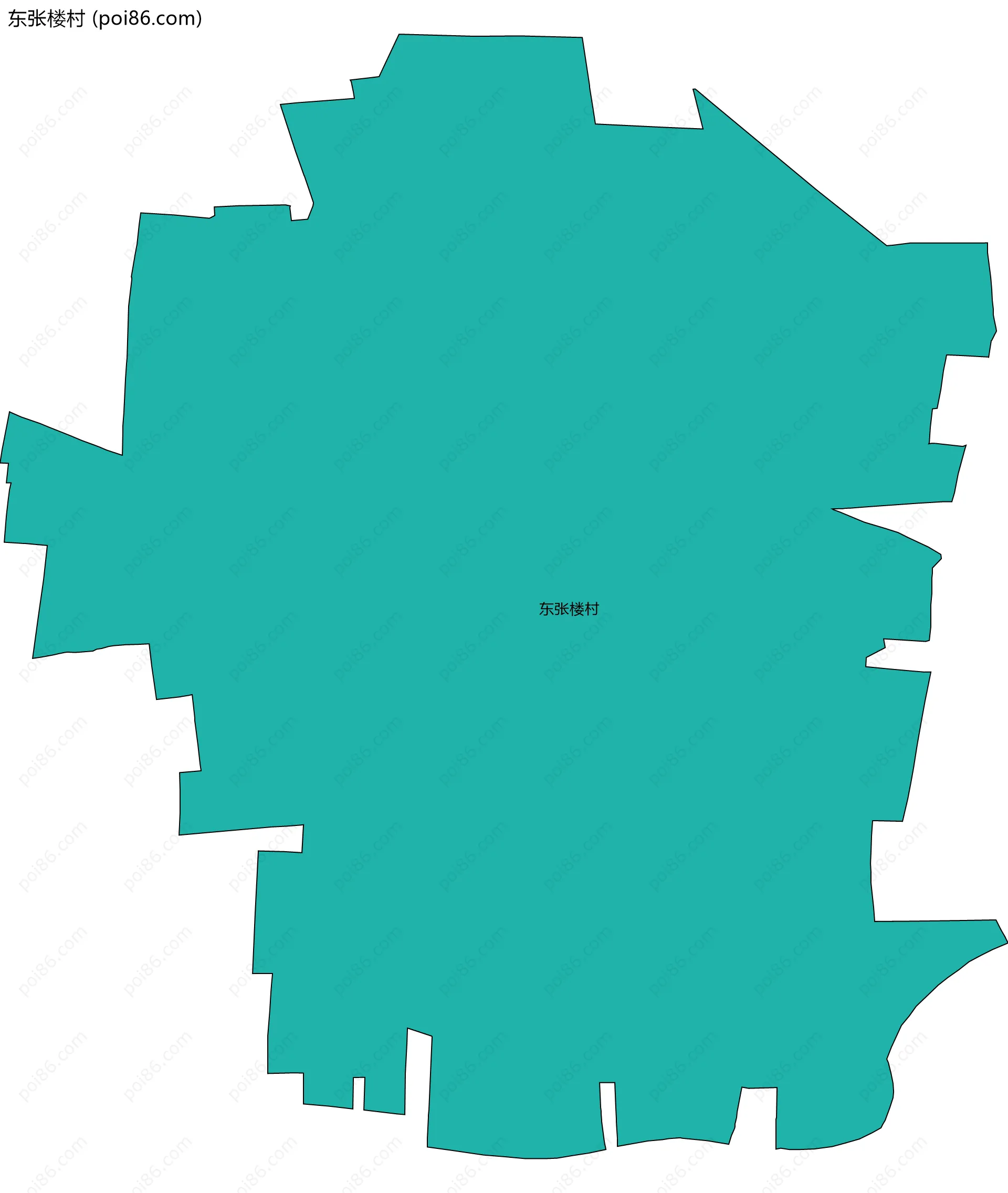 东张楼村边界地图