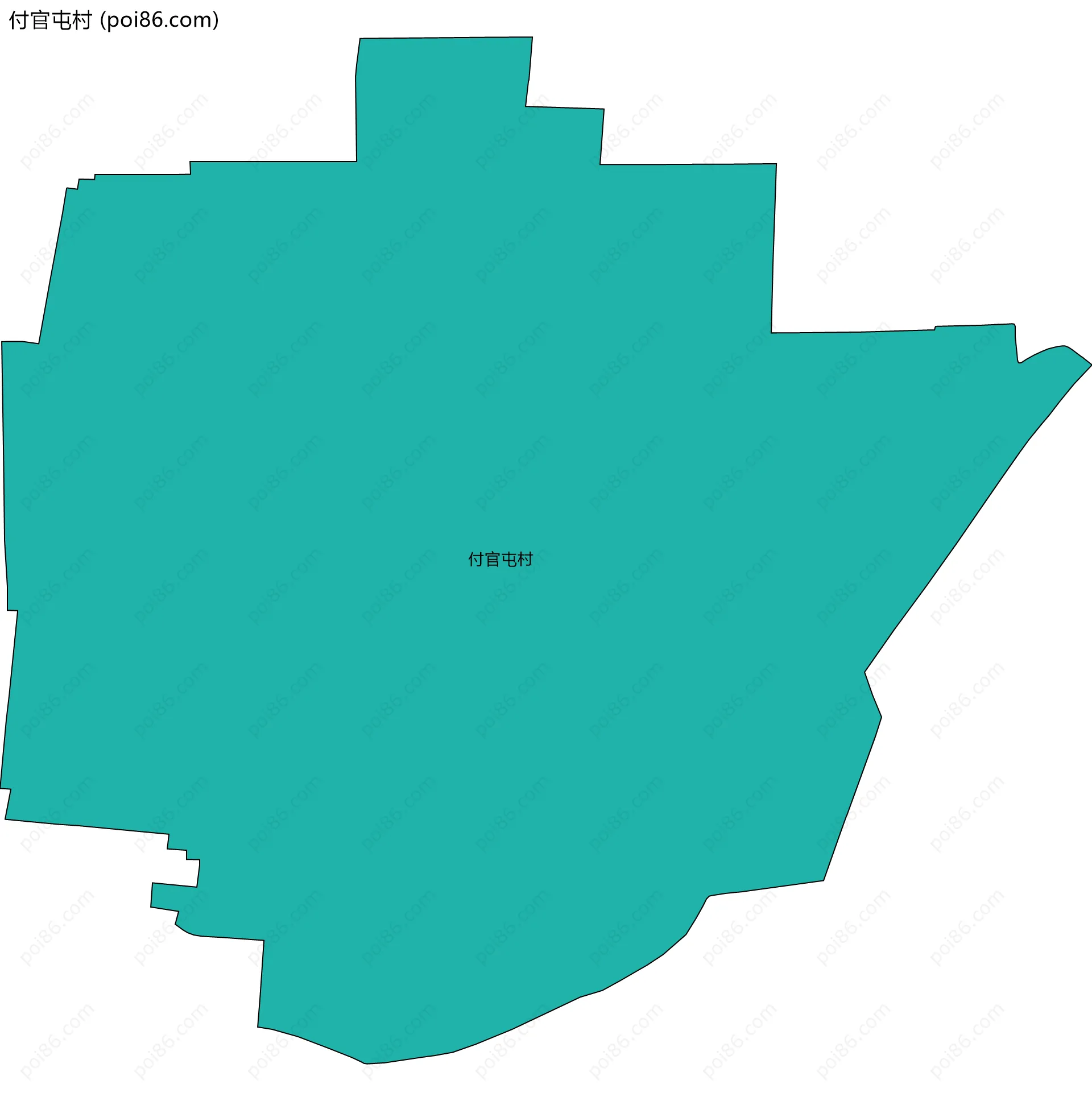 付官屯村边界地图