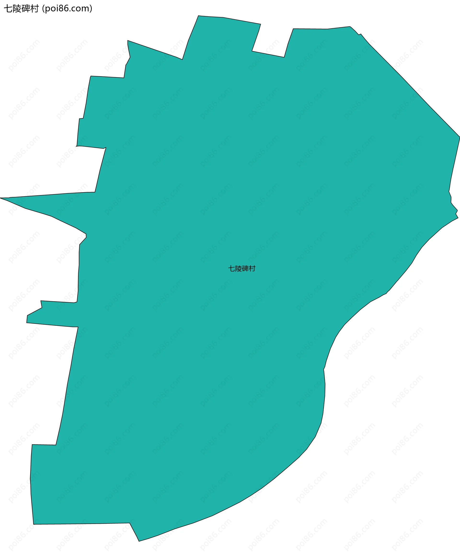 七陵碑村边界地图