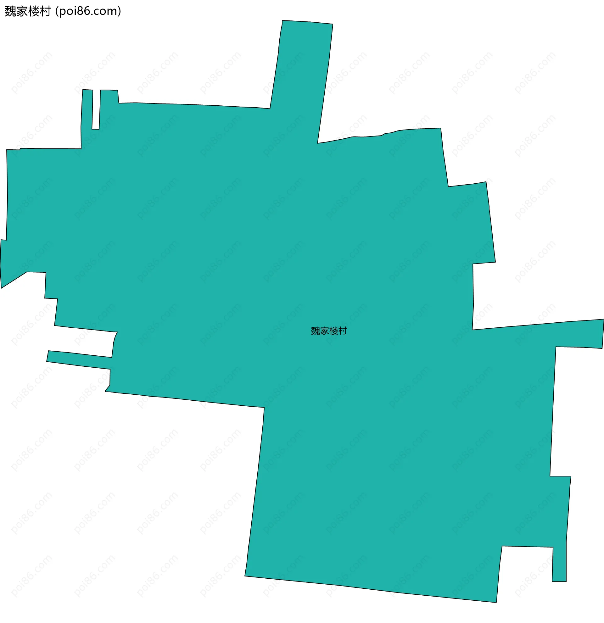 魏家楼村边界地图