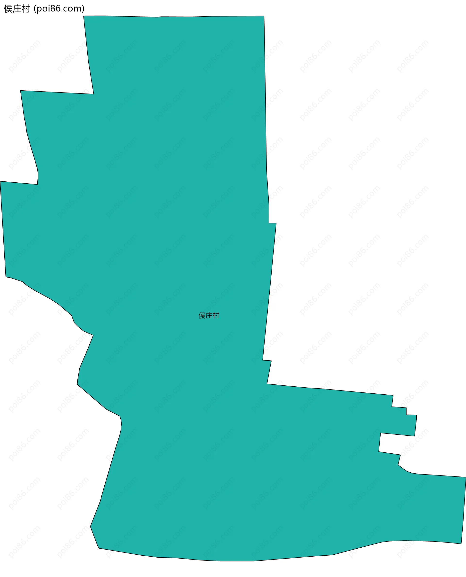 侯庄村边界地图