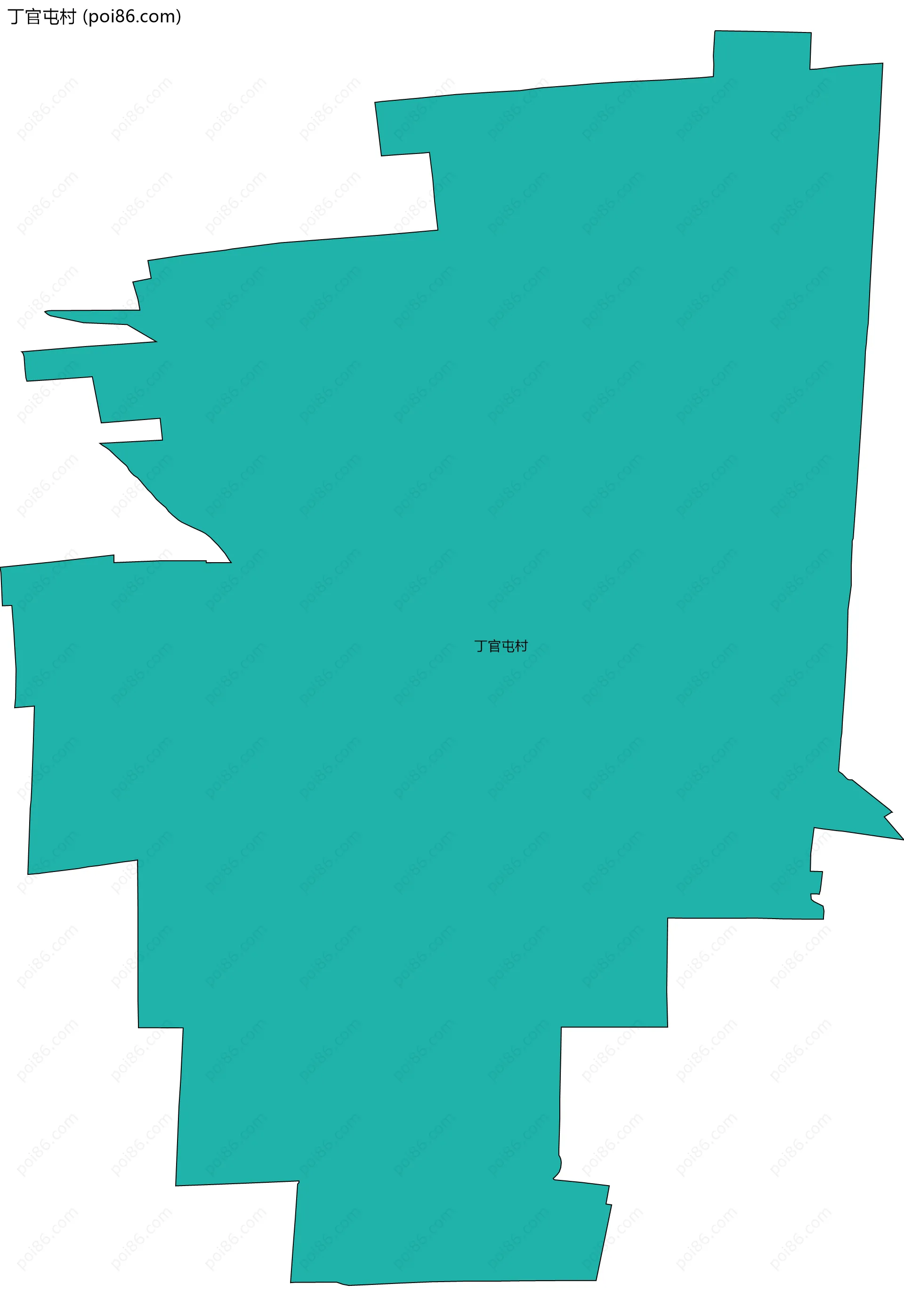 丁官屯村边界地图