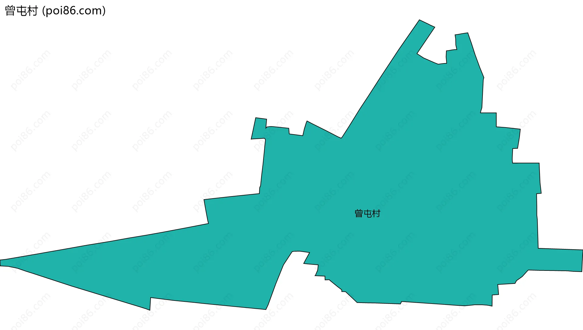 曾屯村边界地图