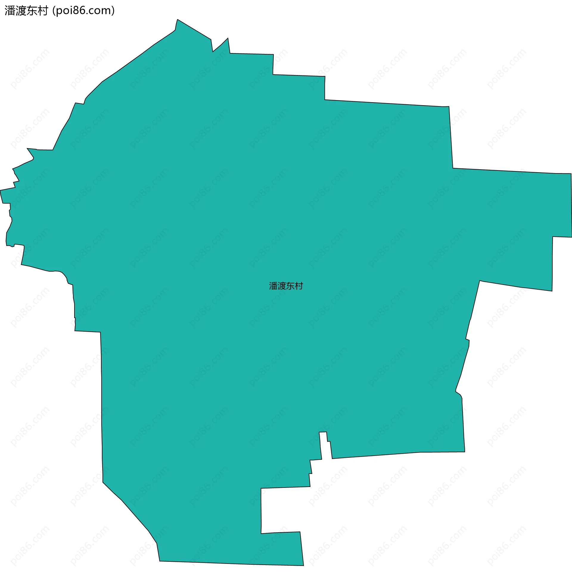 潘渡东村边界地图