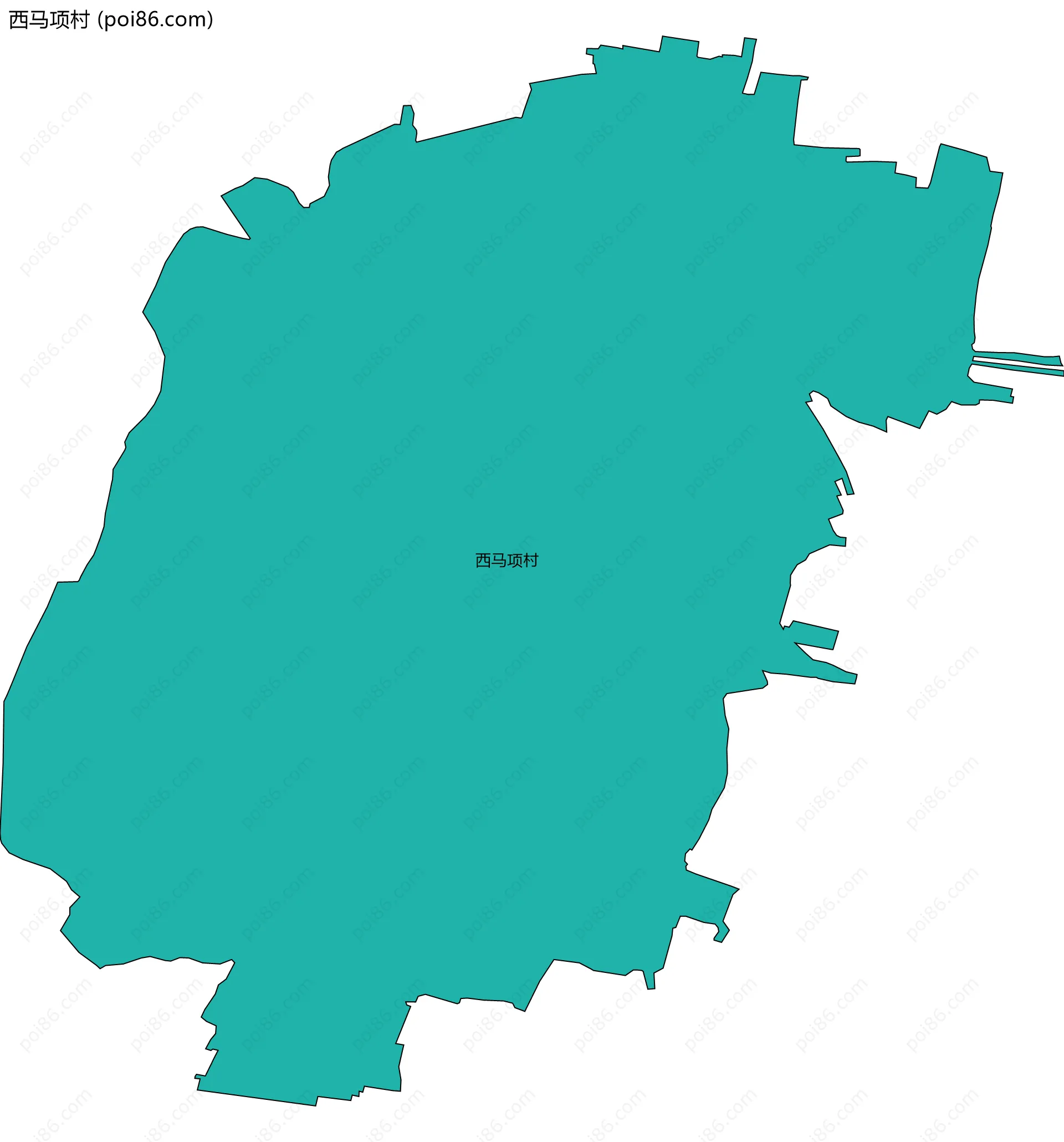 西马项村边界地图