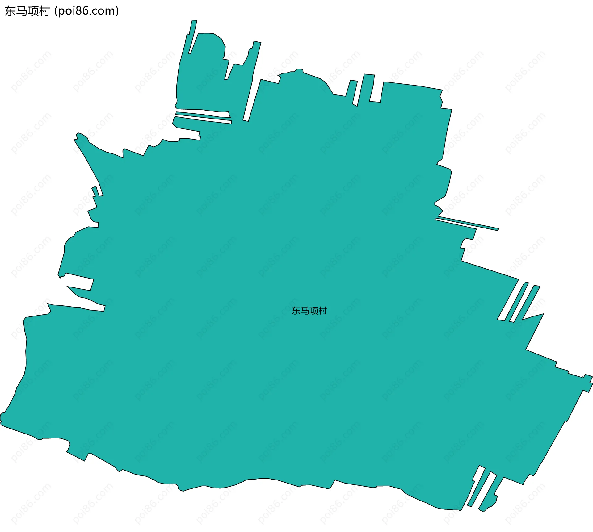 东马项村边界地图