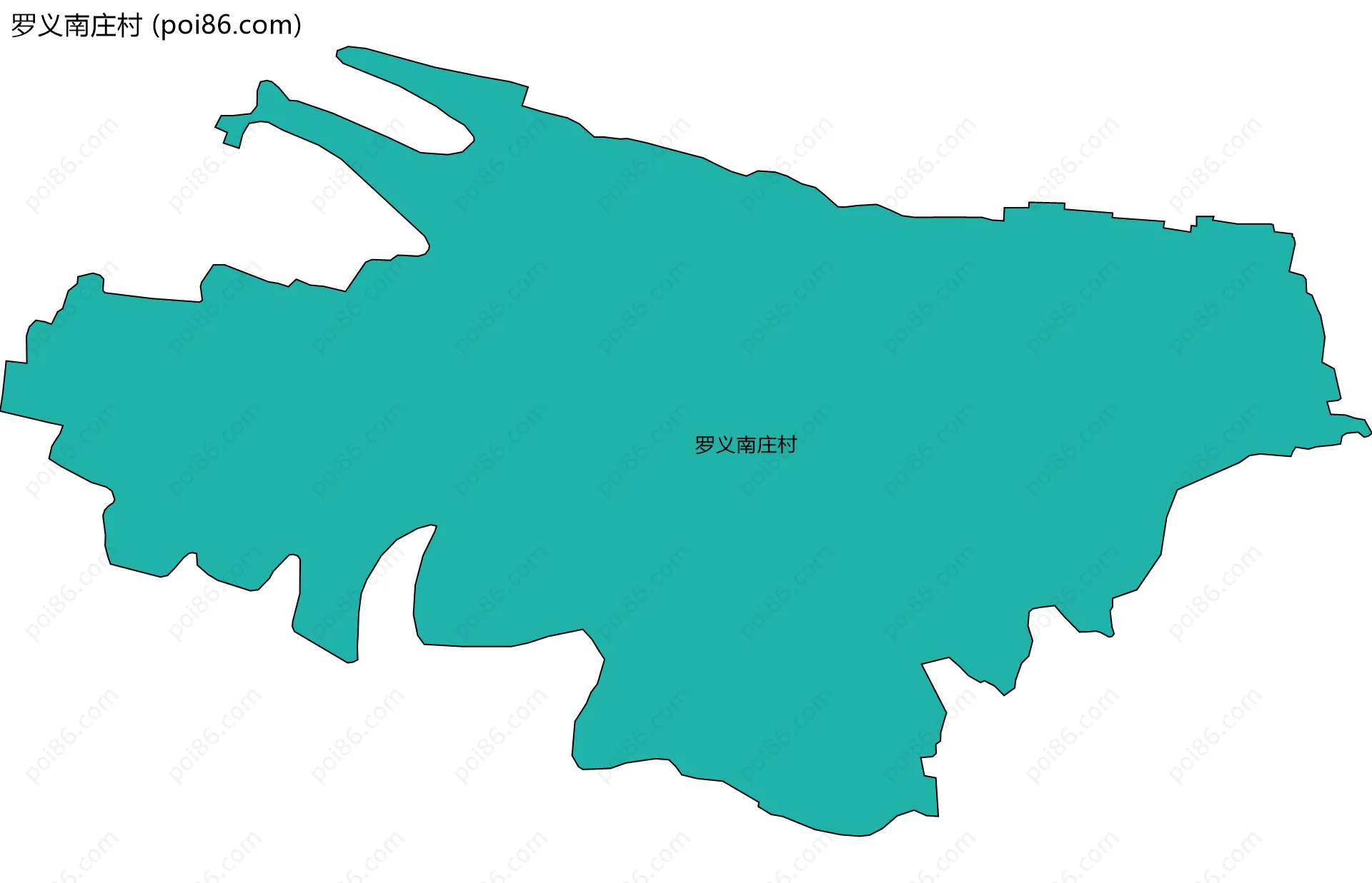 罗义南庄村边界地图
