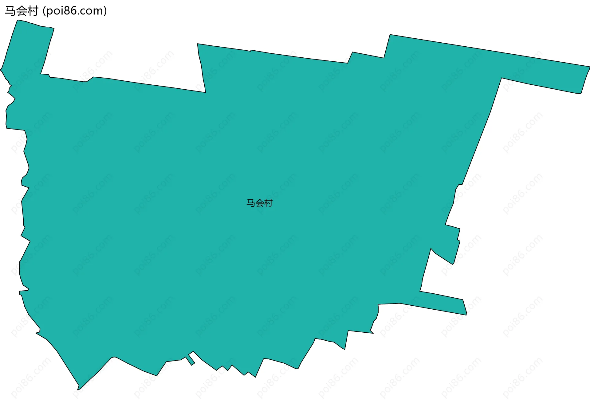 马会村边界地图