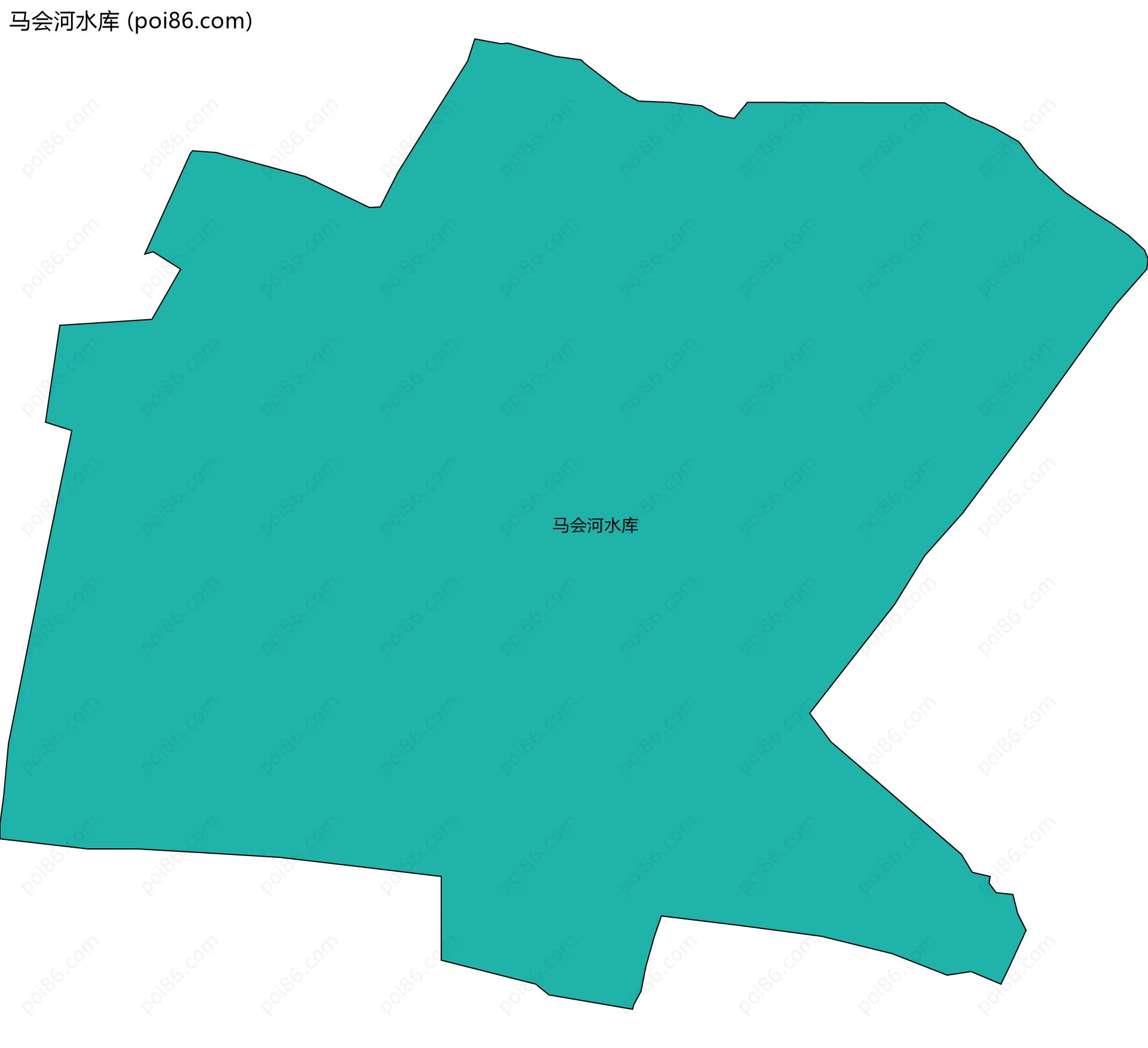 马会河水库边界地图