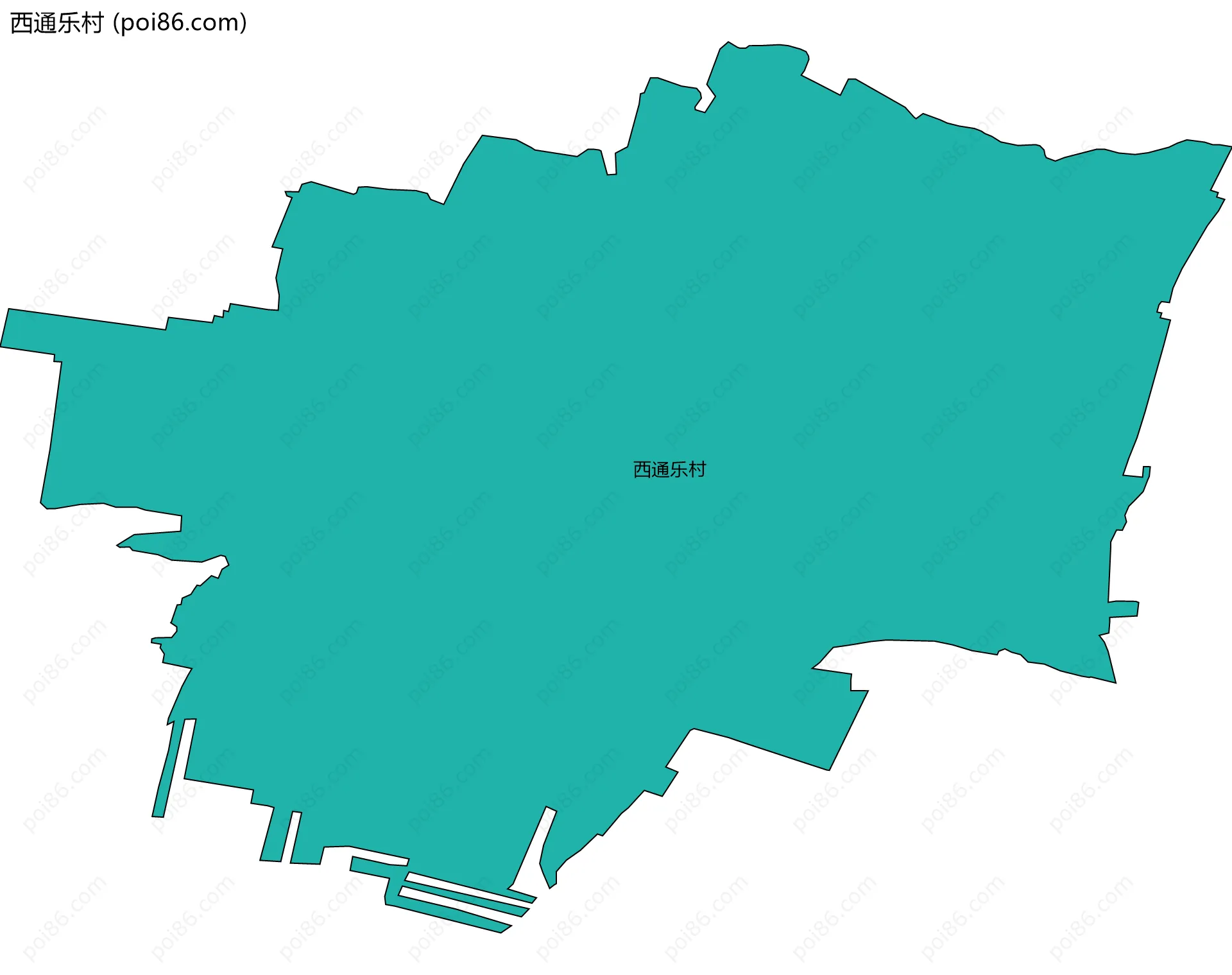 西通乐村边界地图