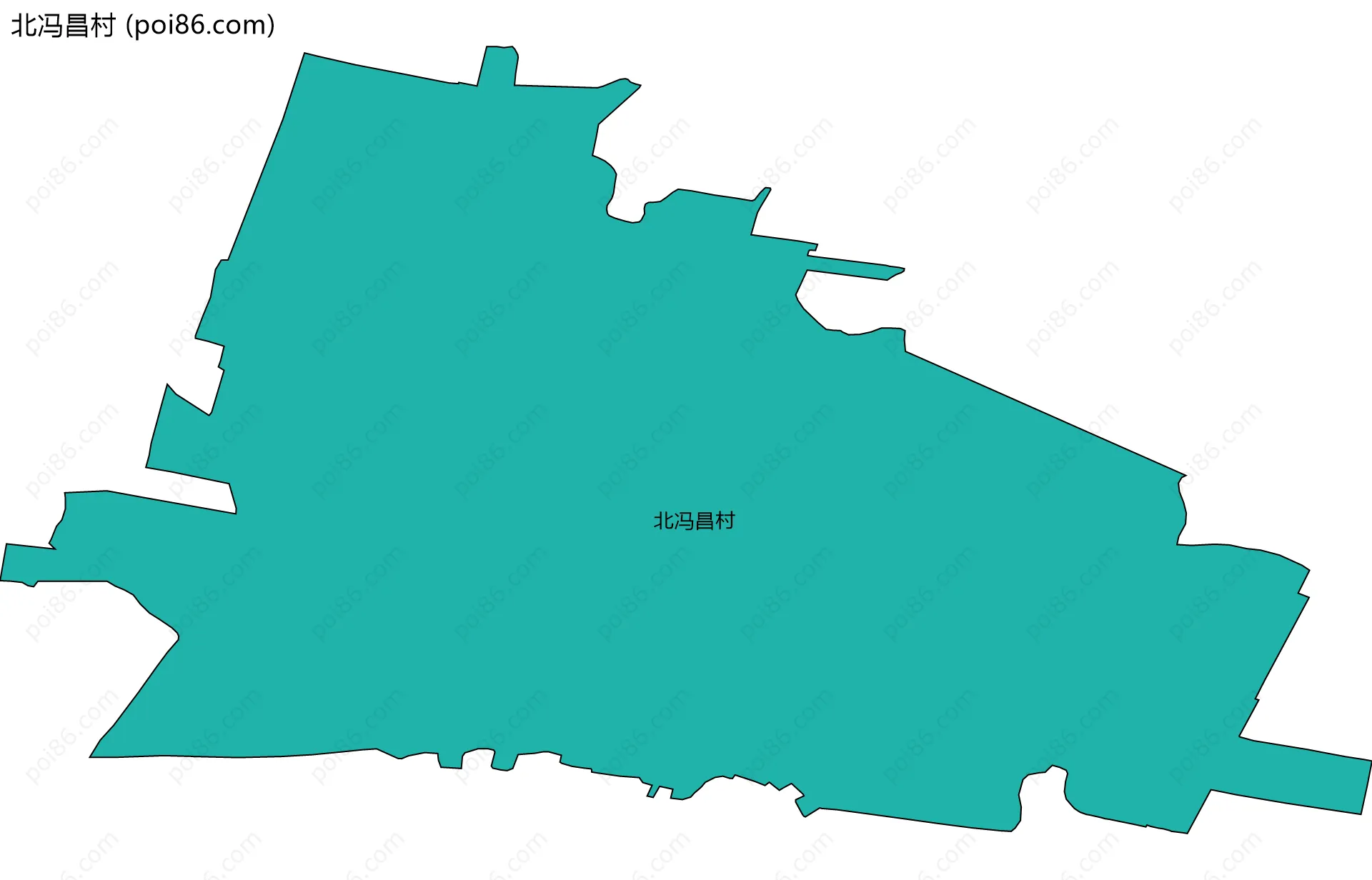 北冯昌村边界地图