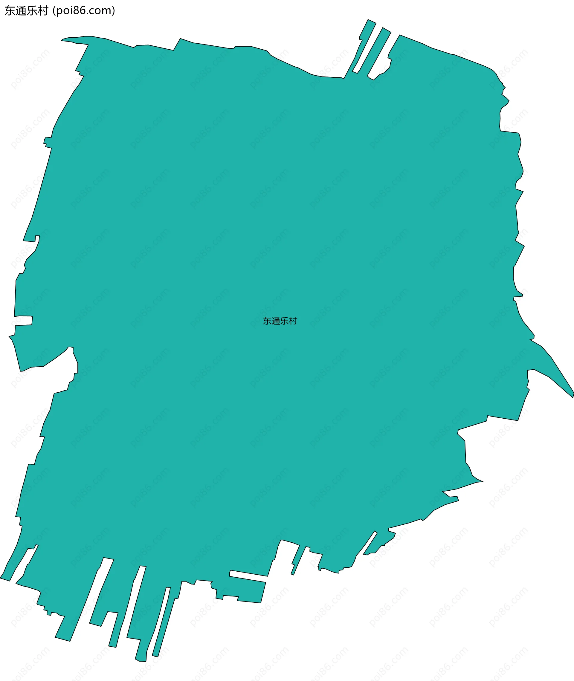 东通乐村边界地图