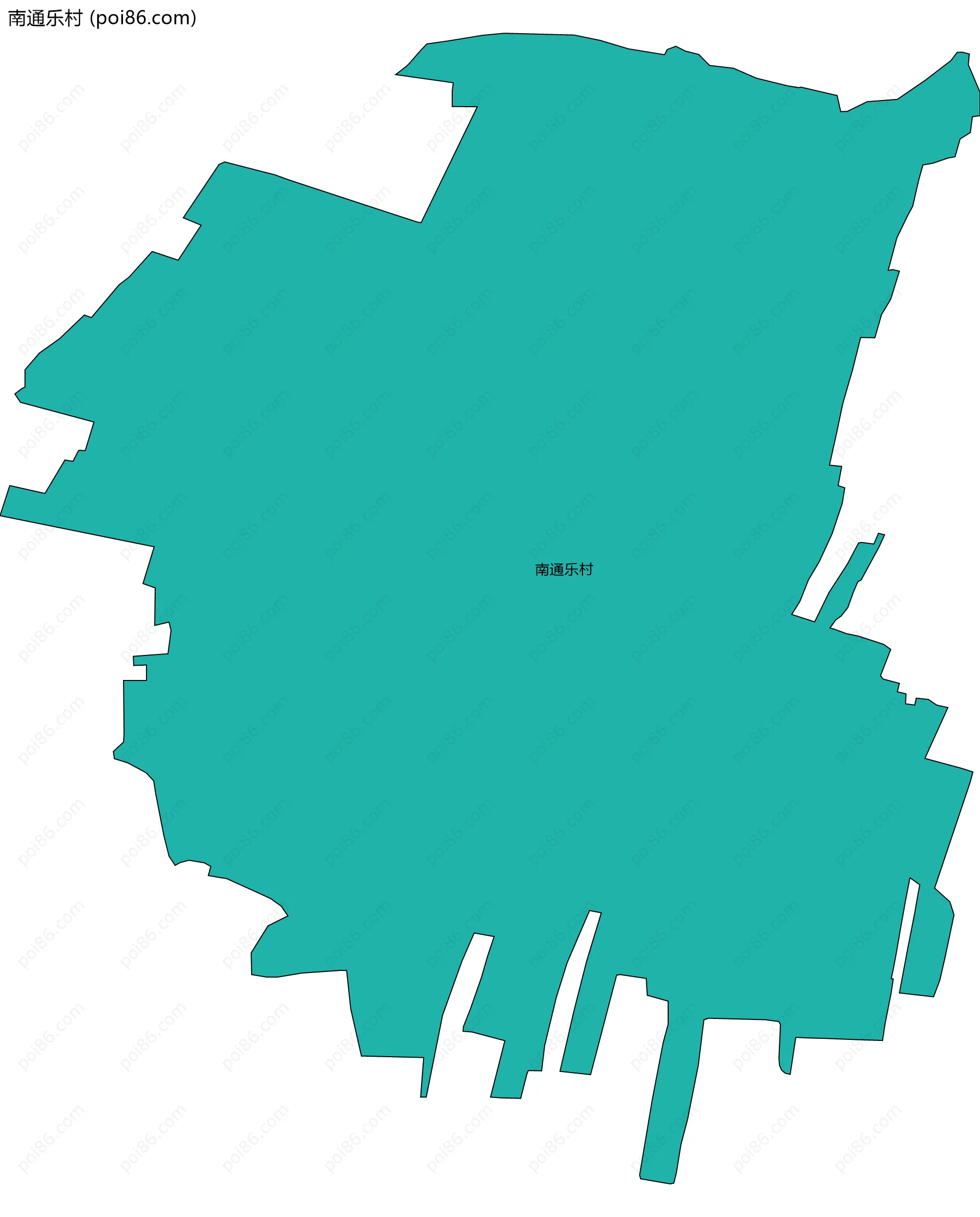 南通乐村边界地图