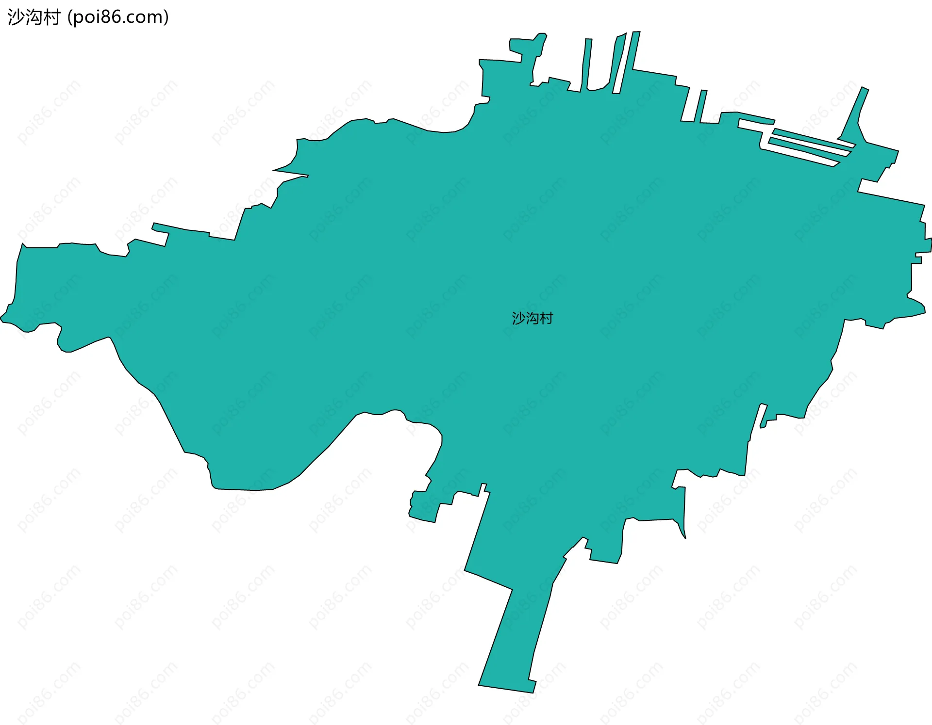 沙沟村边界地图