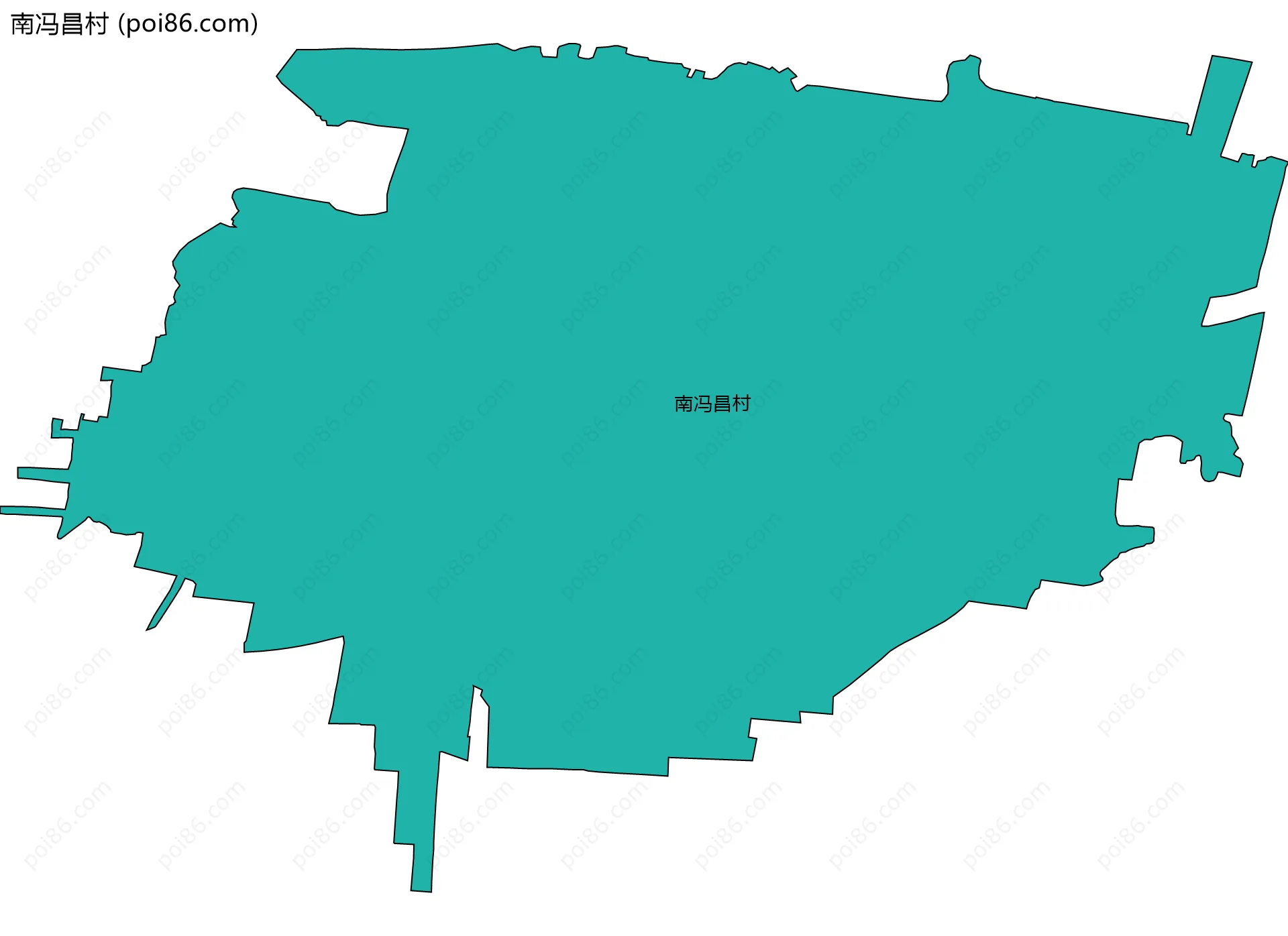 南冯昌村边界地图