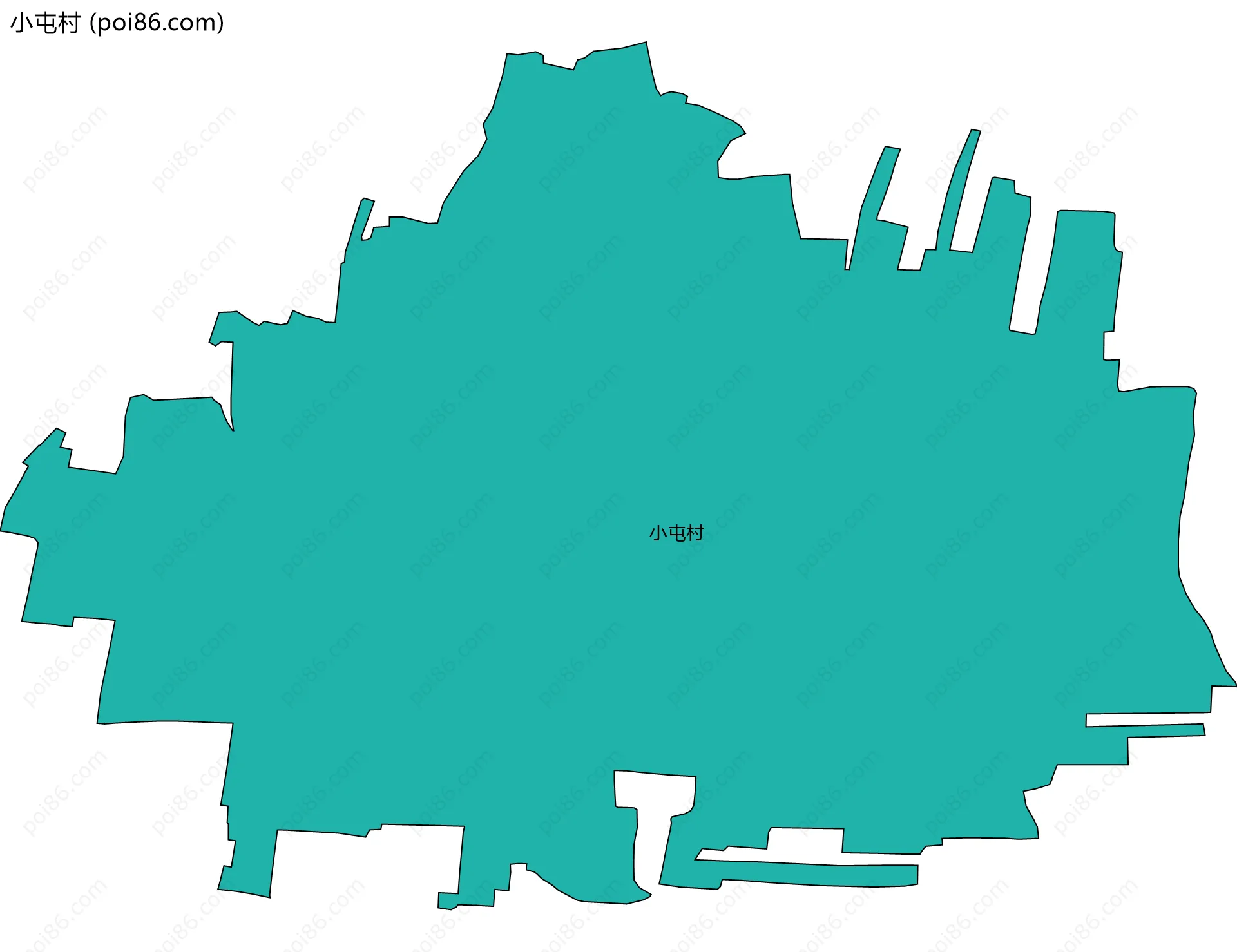 小屯村边界地图